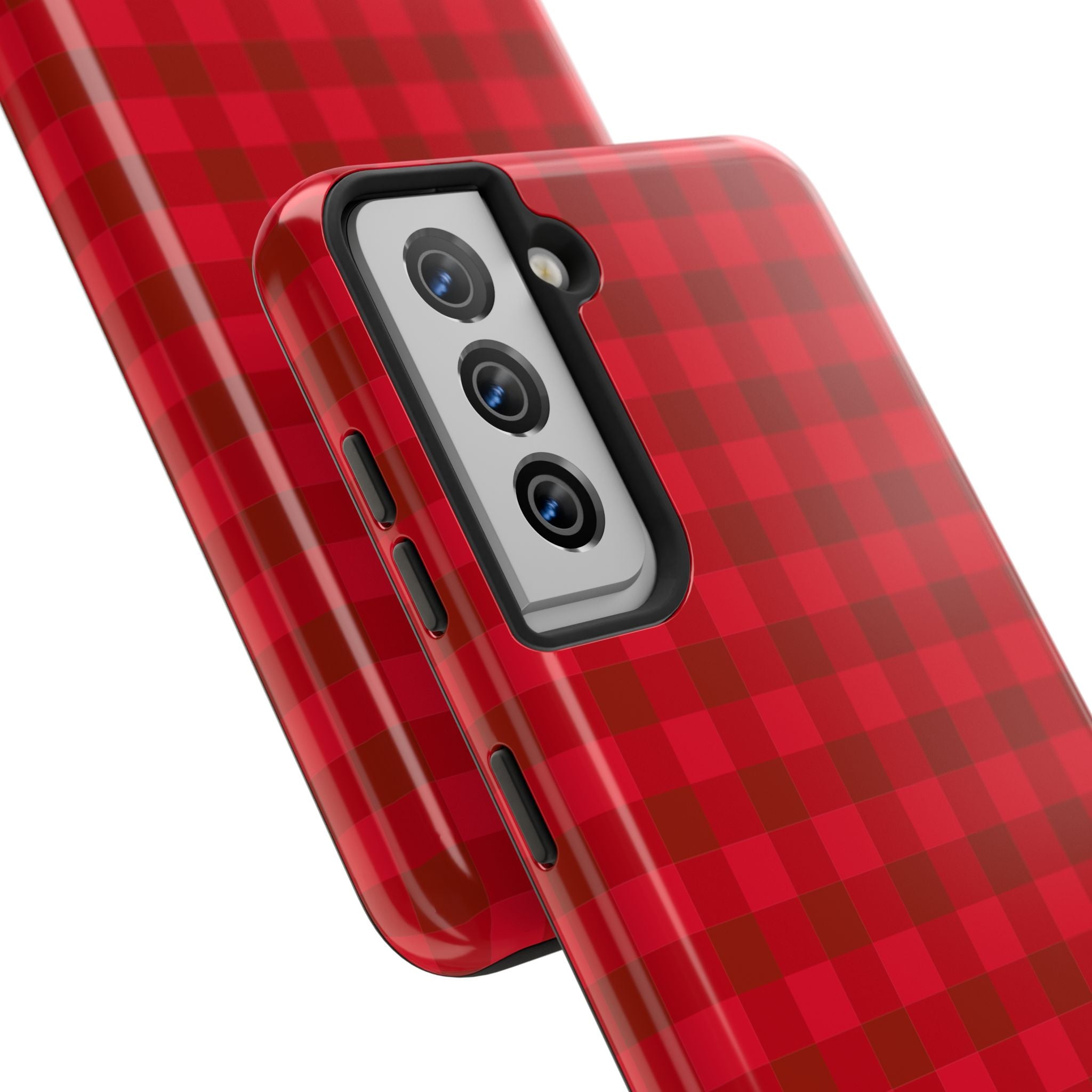 Red Buffalo Plaid Tough Samsung Case - Durable Protective Check Pattern Cover