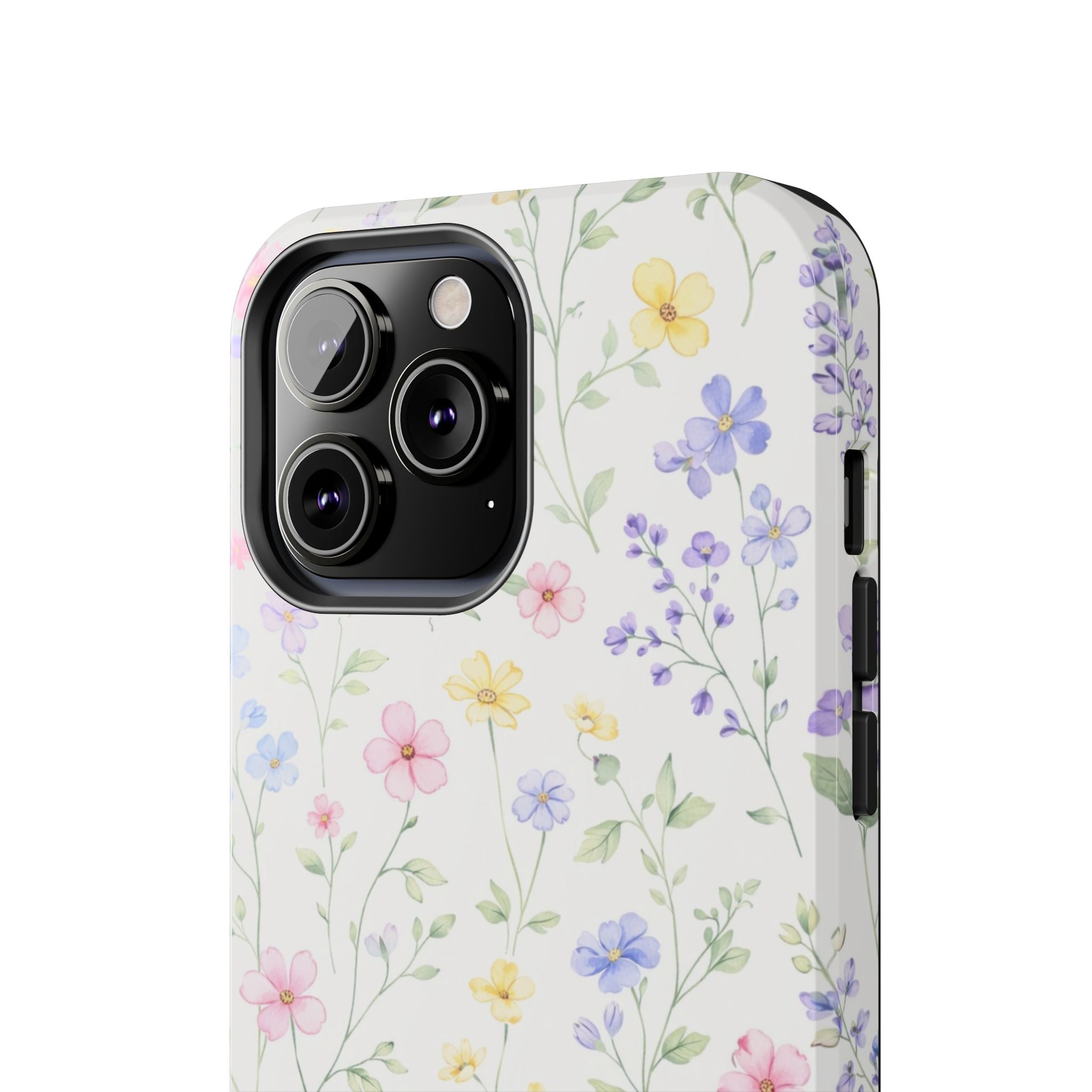 Watercolor Wildflowers Tough iPhone Case | Pastel Floral iPhone Case