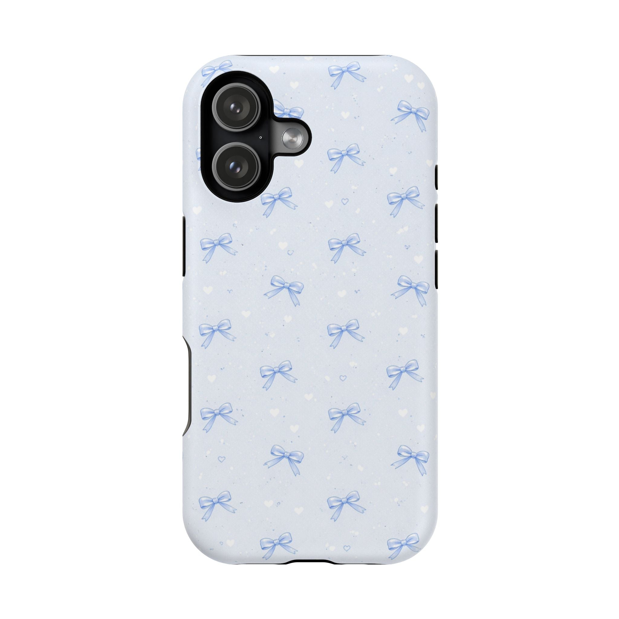 Blue Bow Pattern iPhone Case | Magnetic Impact-Resistant Case
