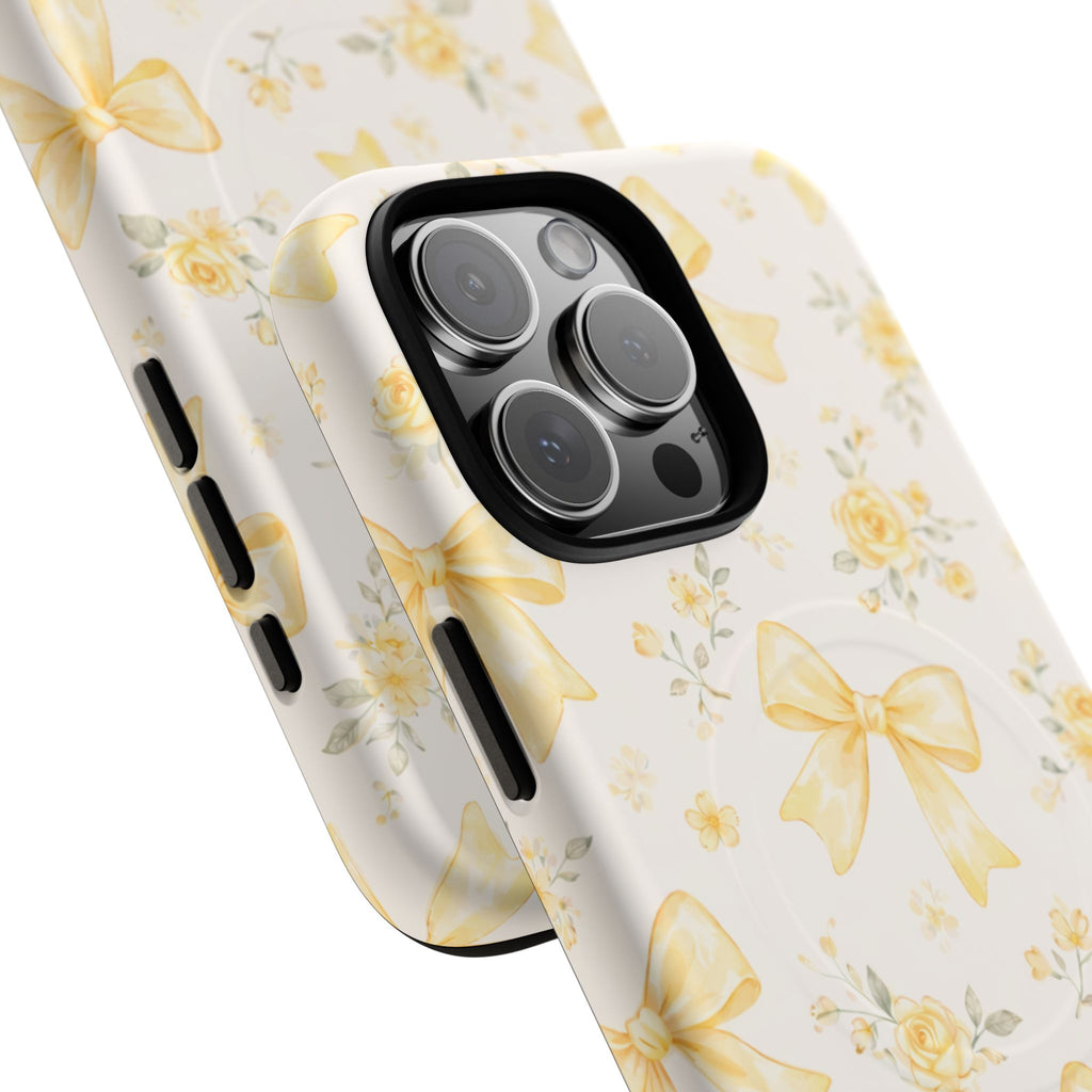 Yellow Rose Bow iPhone Case – MagSafe Compatible
