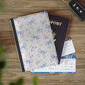 Blue Floral Bow Passport Cover