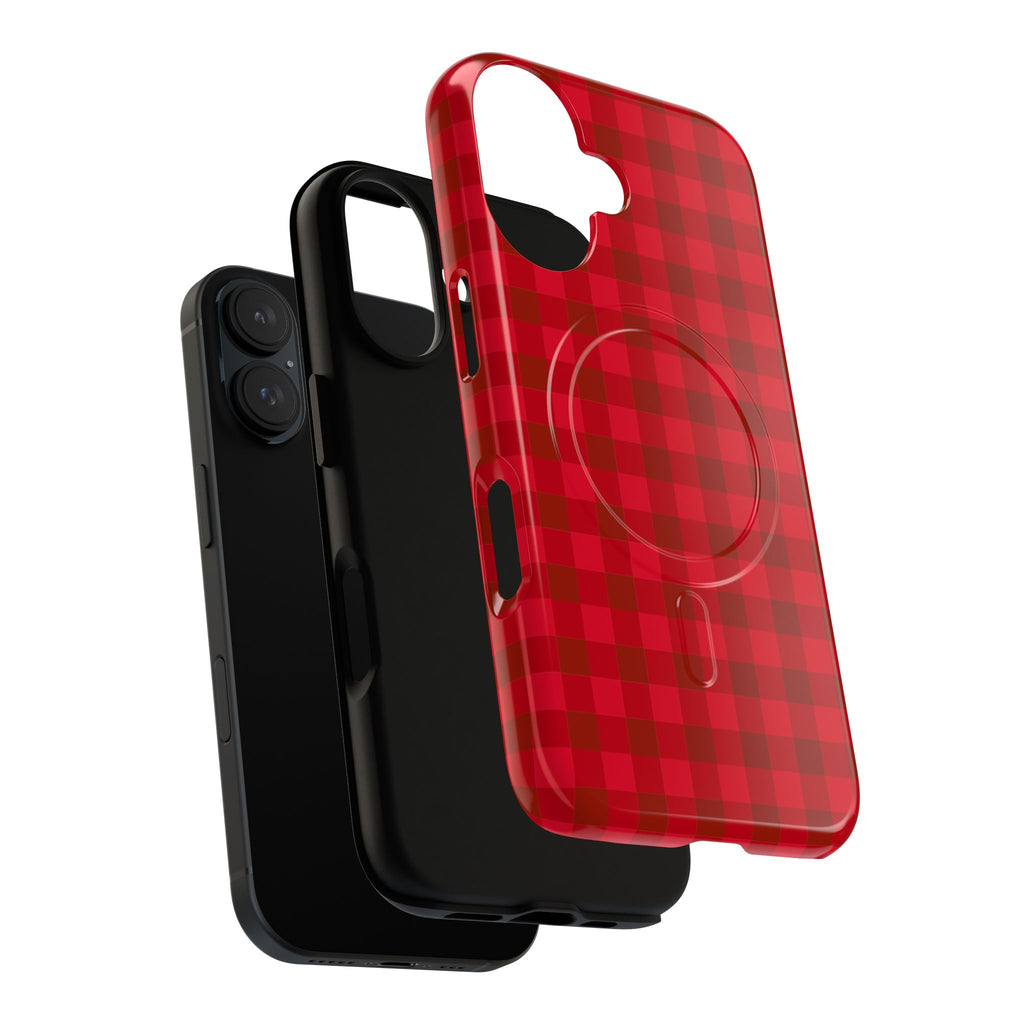 Red Buffalo Plaid iPhone Case – MagSafe Compatible