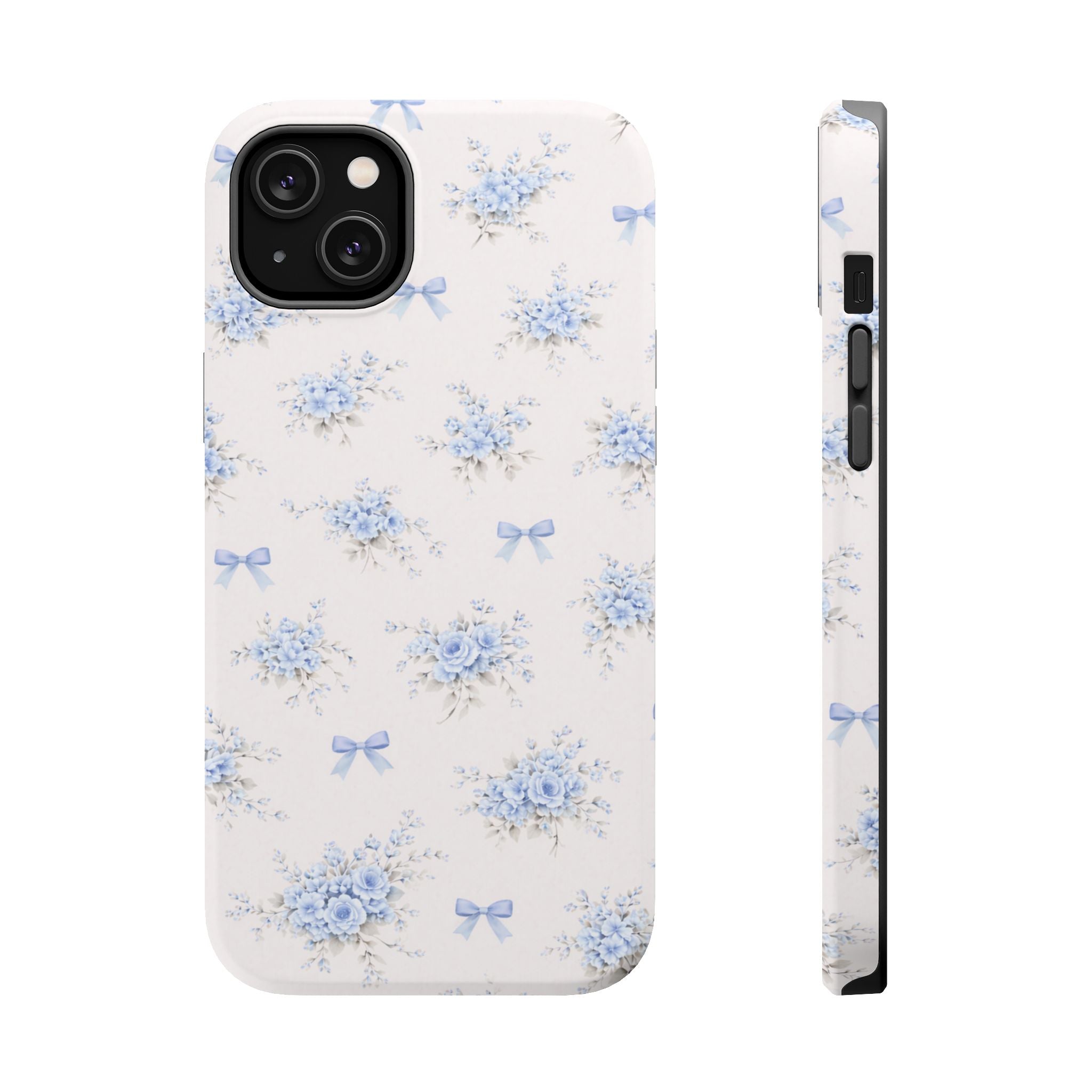 Blue Floral Bouquet iPhone Case | Magnetic Impact-Resistant Case