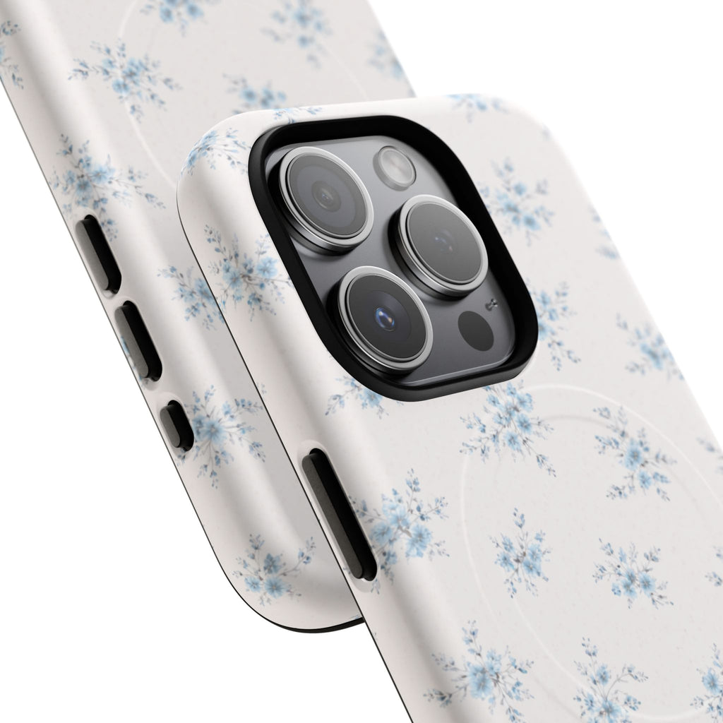 Floral Blue Sprig iPhone Case – MagSafe Compatible