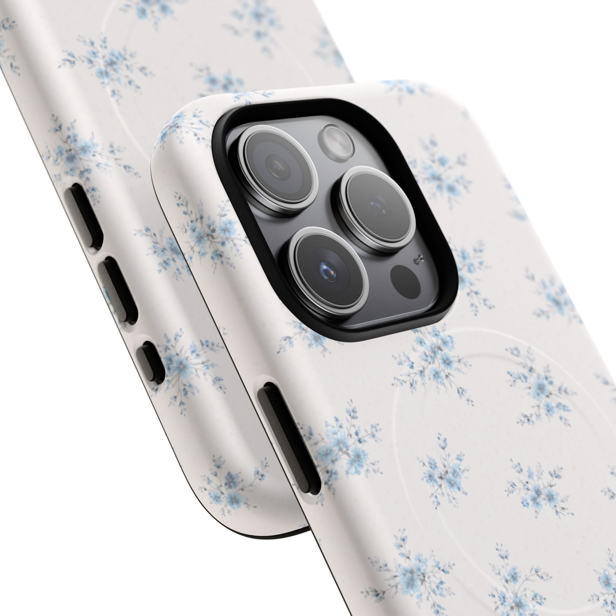 Floral Blue Sprig iPhone Case – MagSafe Compatible