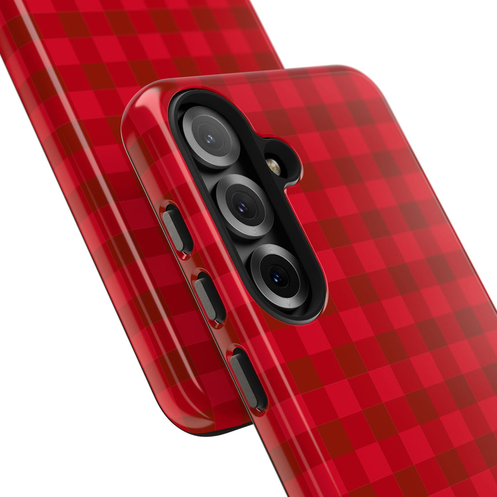 Red Buffalo Plaid Tough Samsung Case - Durable Protective Check Pattern Cover