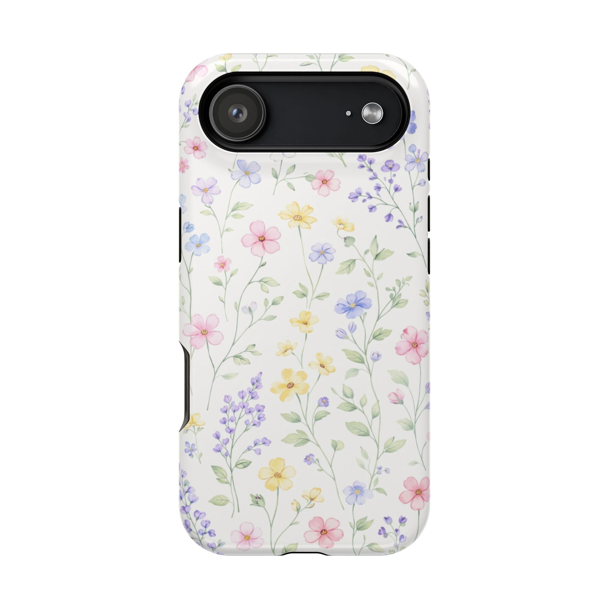 Pastel Wildflower Pattern iPhone Case | Magnetic Impact-Resistant Case