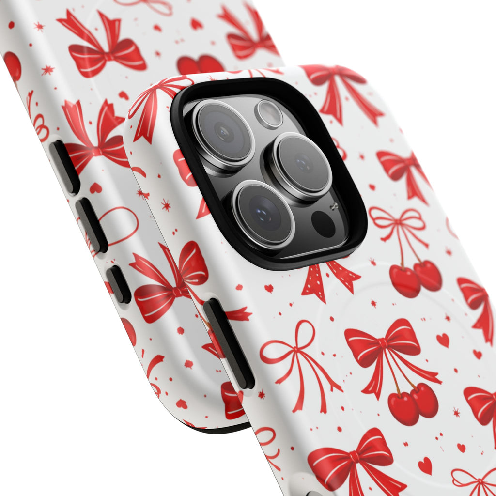 Cherry Bow iPhone Case – MagSafe Compatible