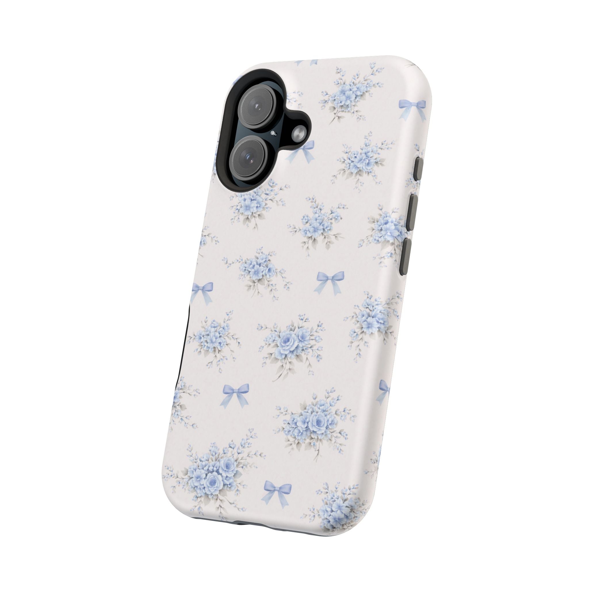 Blue Floral Bouquet iPhone Case | Magnetic Impact-Resistant Case