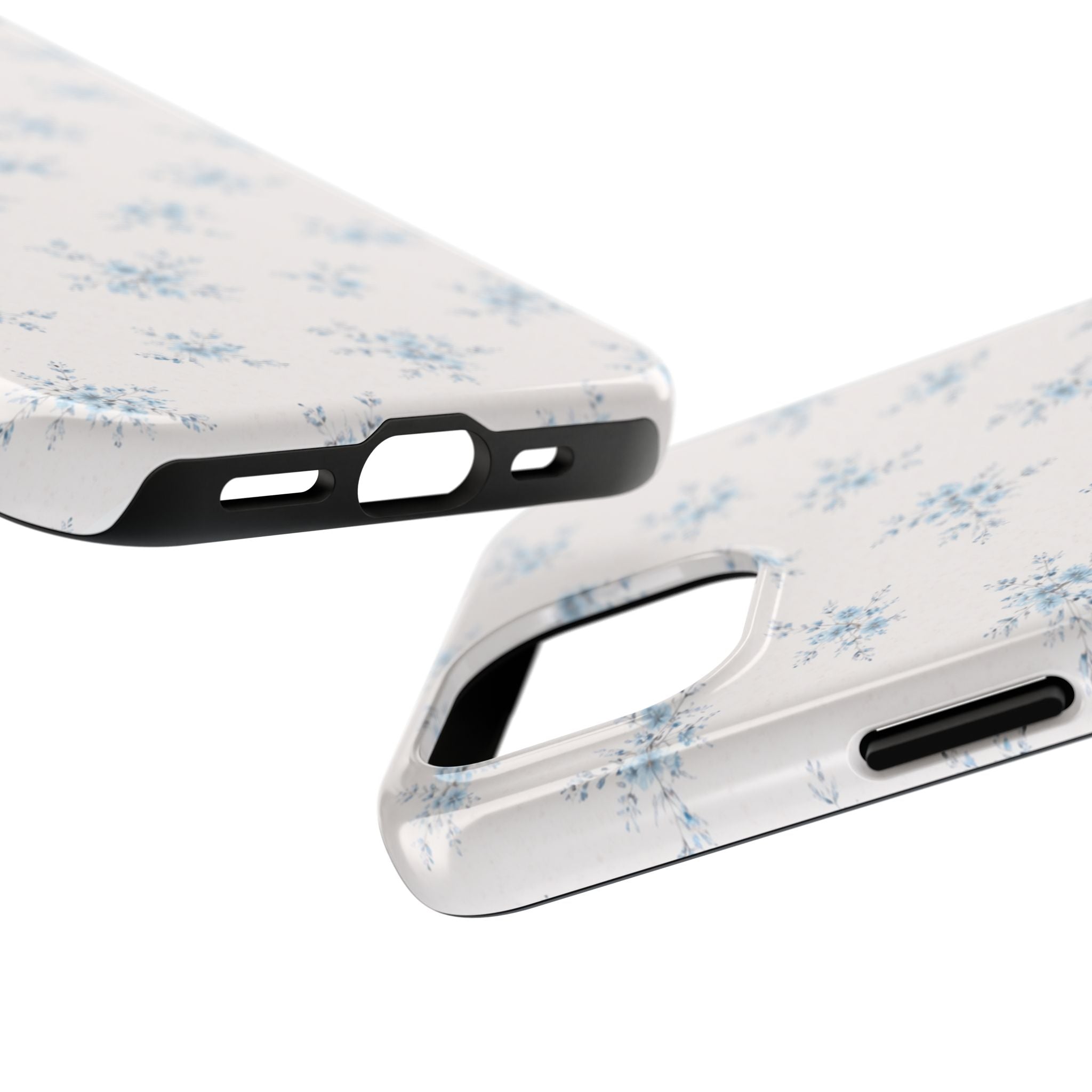 Blue Floral Sprig iPhone Case | Tough Phone Case