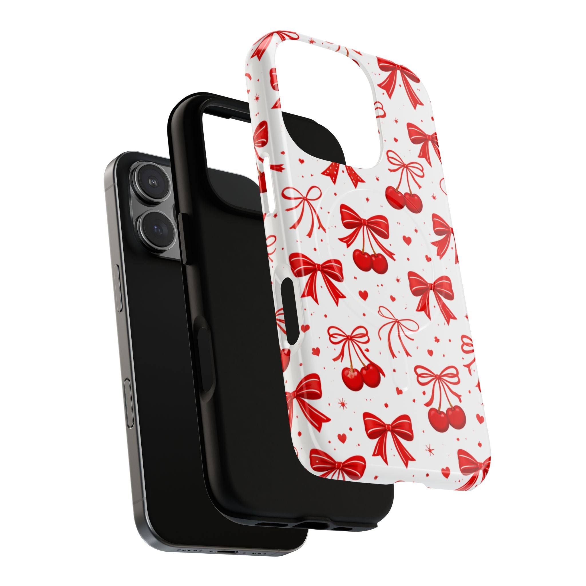 Cherry Bow iPhone Case – MagSafe Compatible