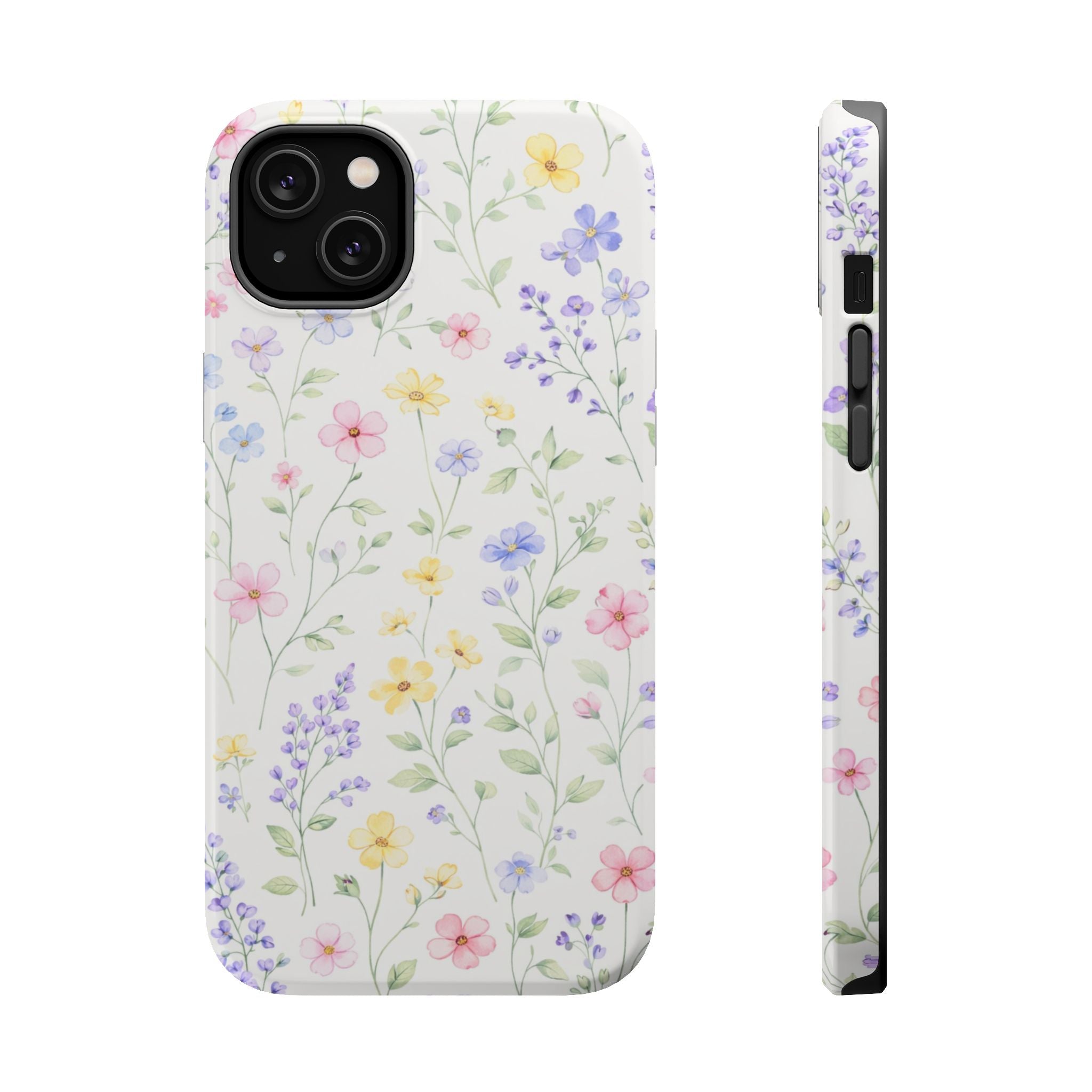 Pastel Wildflower Pattern iPhone Case | Magnetic Impact-Resistant Case