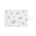 Blue Floral Bouquet Card Holder | Saffiano Leather