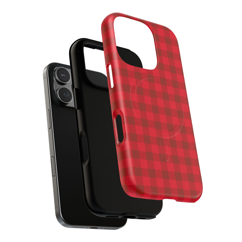 Red Buffalo Plaid iPhone Case – MagSafe Compatible