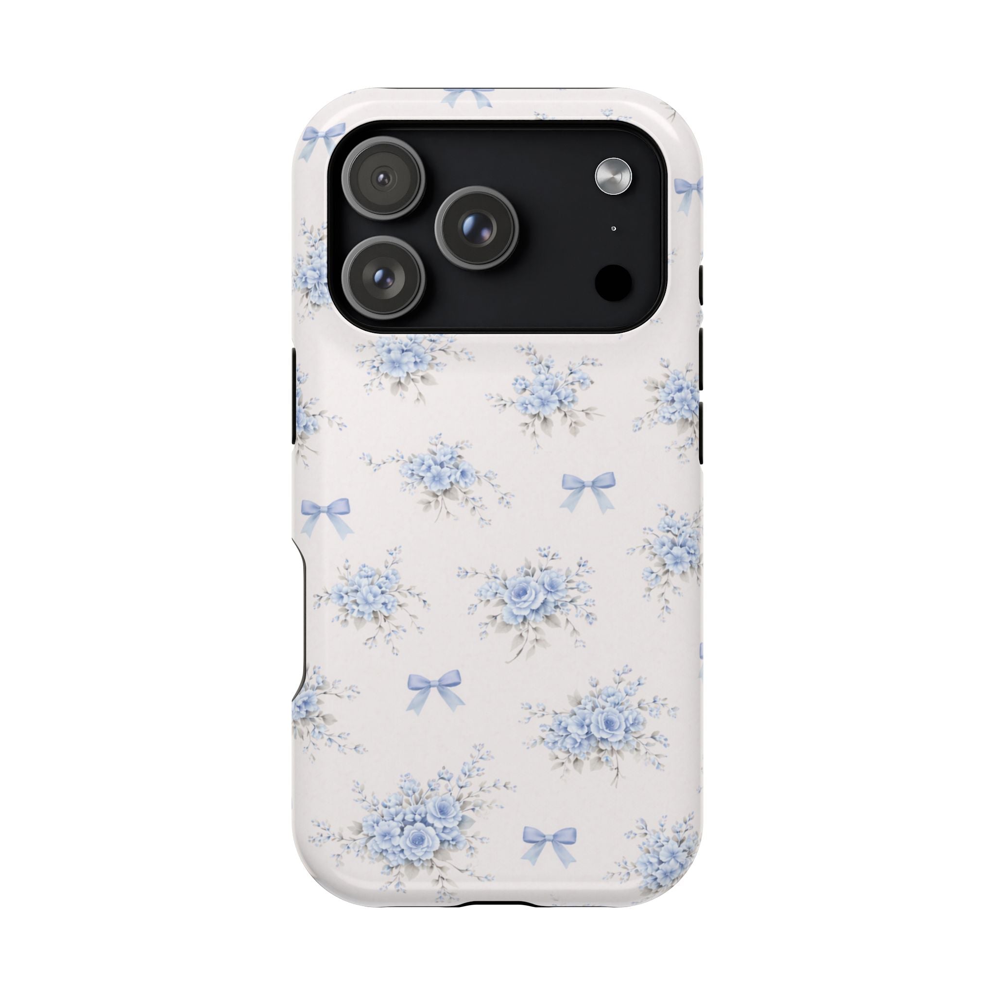 Blue Floral Bouquet iPhone Case | Magnetic Impact-Resistant Case