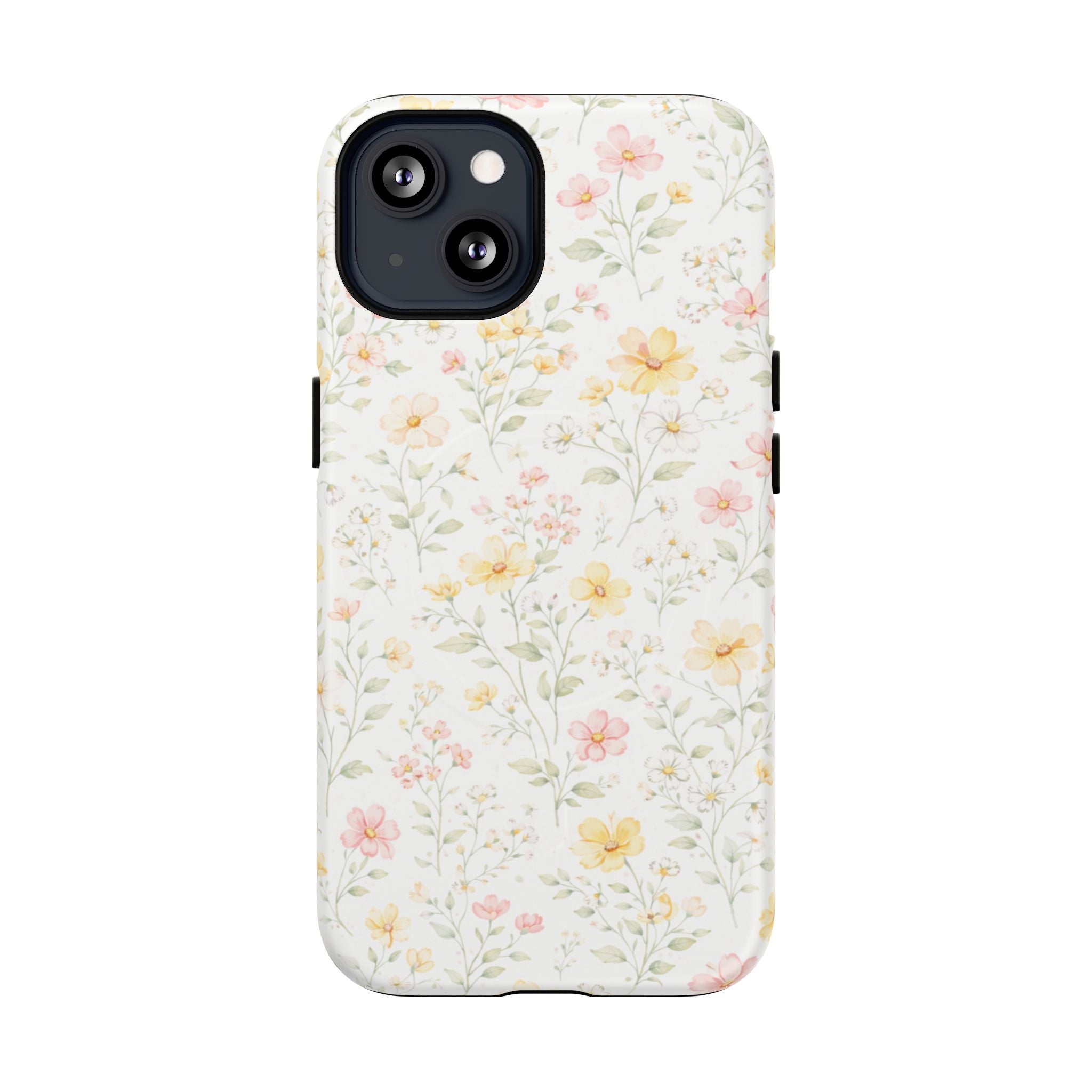 Floral Meadow Tough Magnetic Phone Case | Pastel Wildflower iPhone Cover