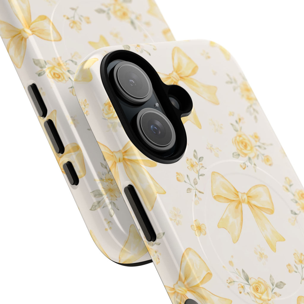Yellow Rose Bow iPhone Case – MagSafe Compatible