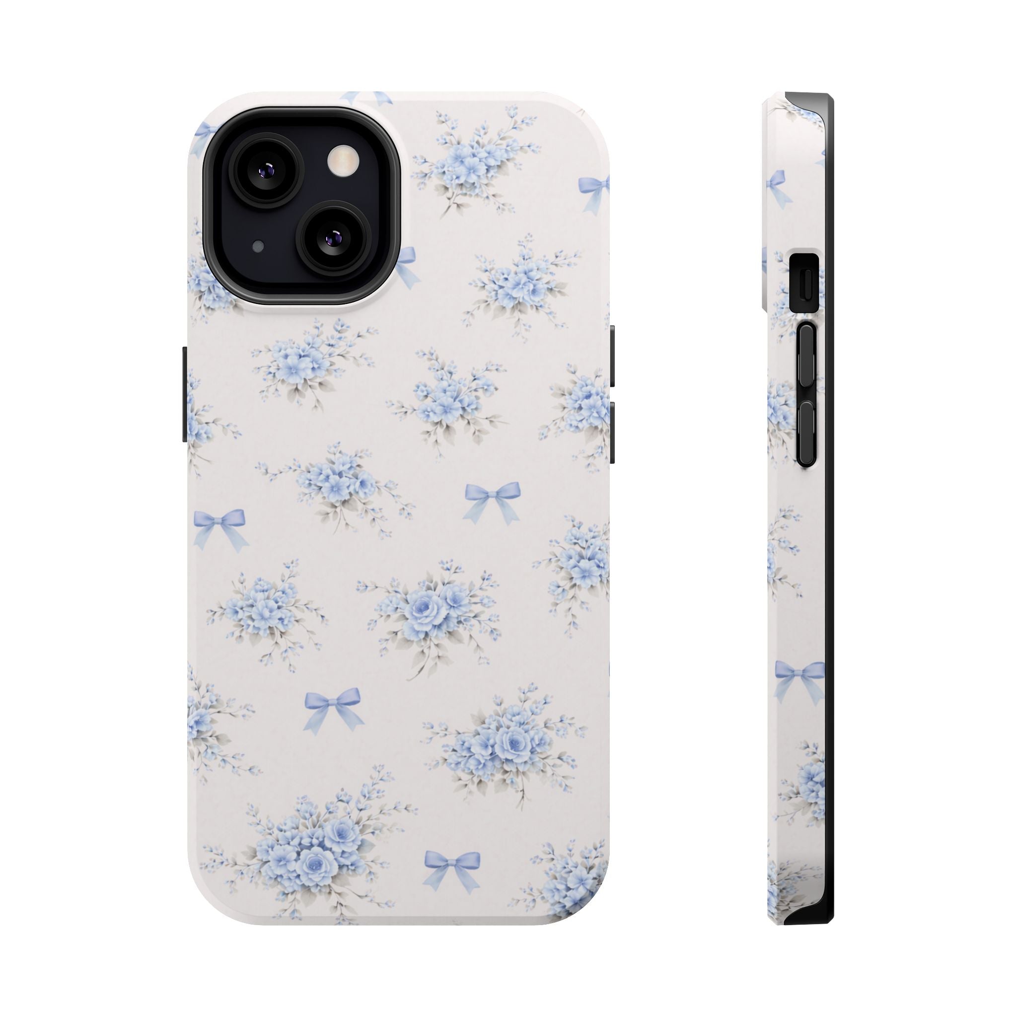 Blue Floral Bouquet iPhone Case | Magnetic Impact-Resistant Case