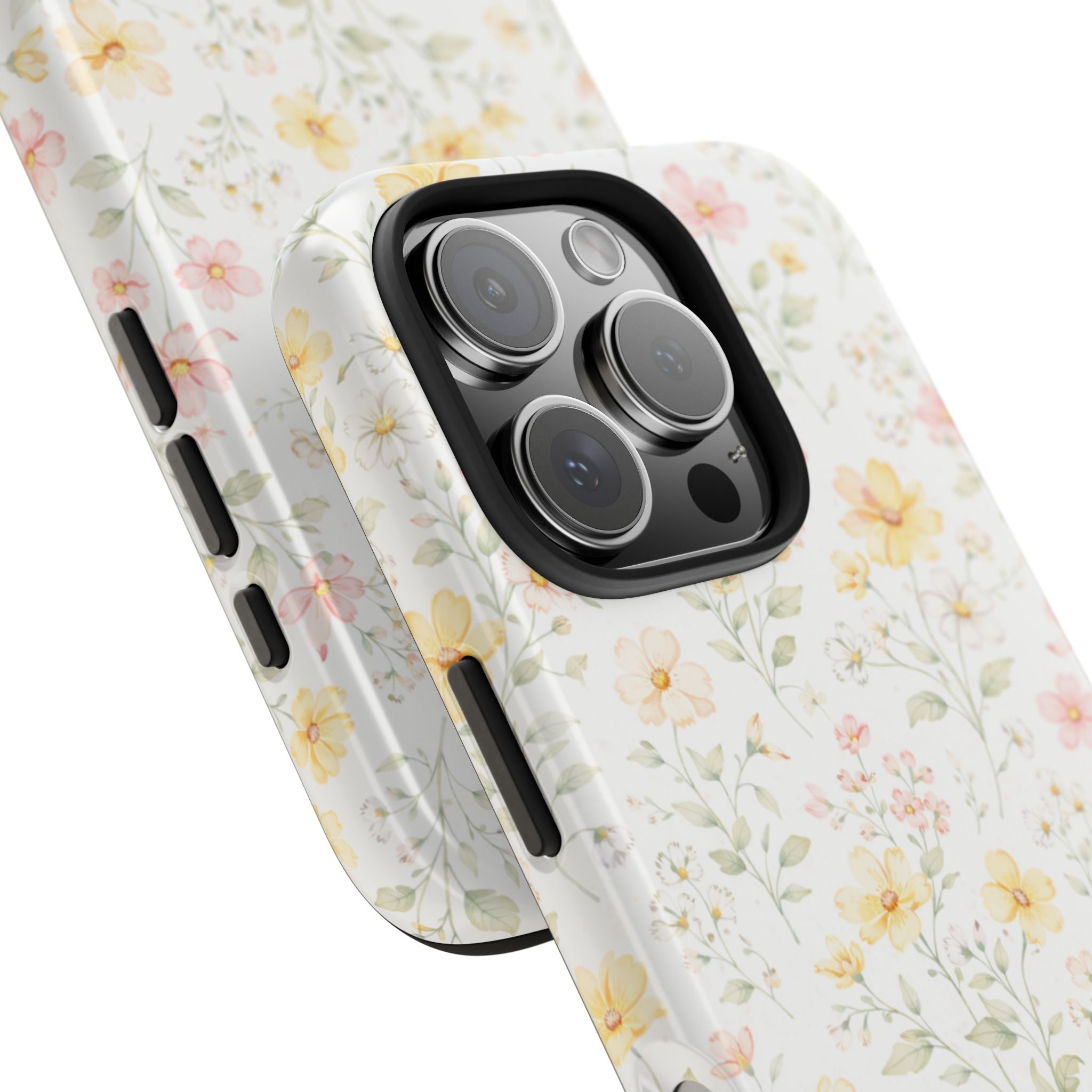 Delicate Pastel Wildflowers Tough Phone Case, Floral Botanical Pattern
