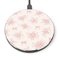 Pink Vintage Rose Wireless Charger