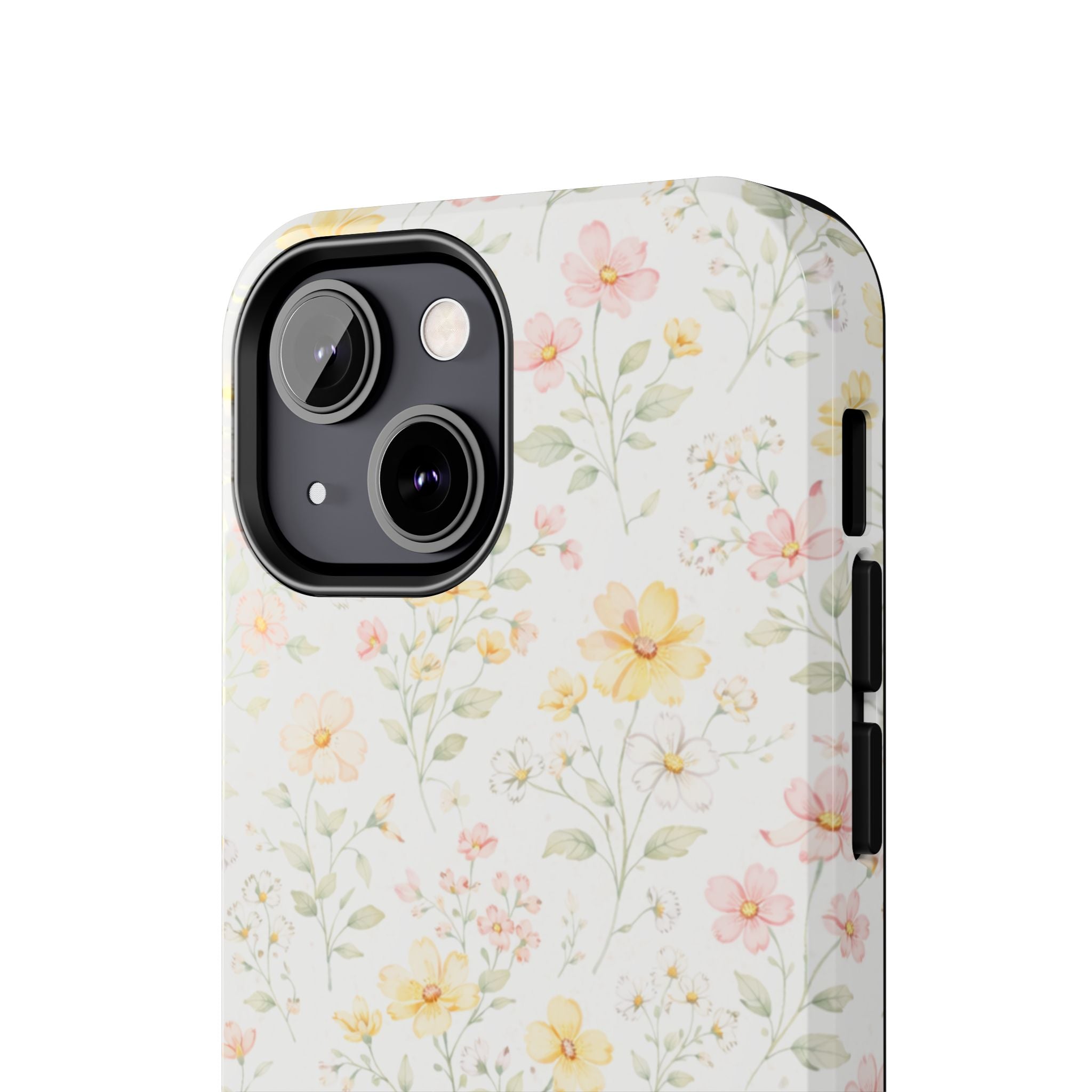 Delicate Pastel Wildflowers Tough Phone Case, Floral Botanical Pattern