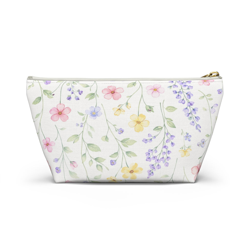 Pastel Wildflower Print Accessory Pouch