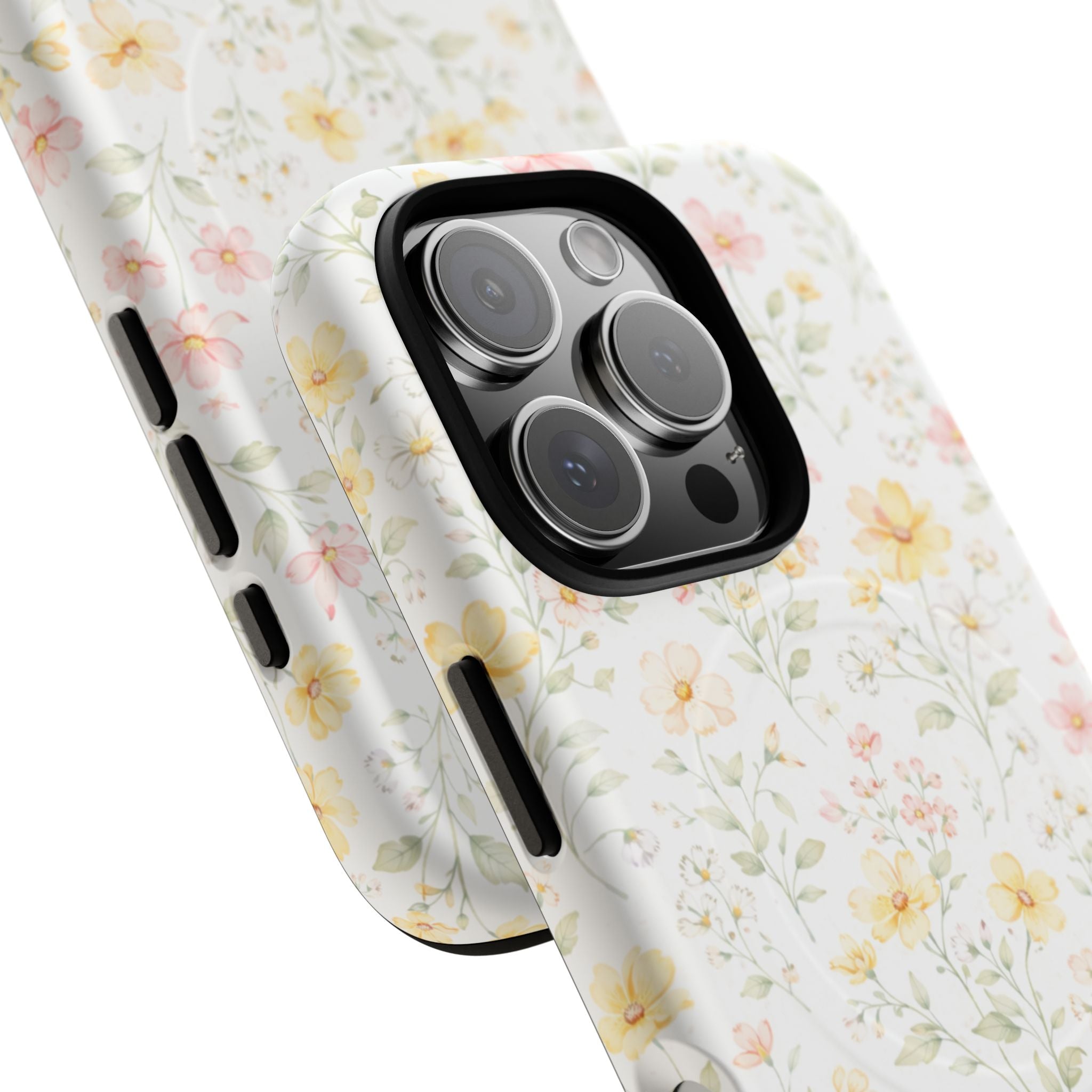 Floral Meadow Tough Magnetic Phone Case | Pastel Wildflower iPhone Cover