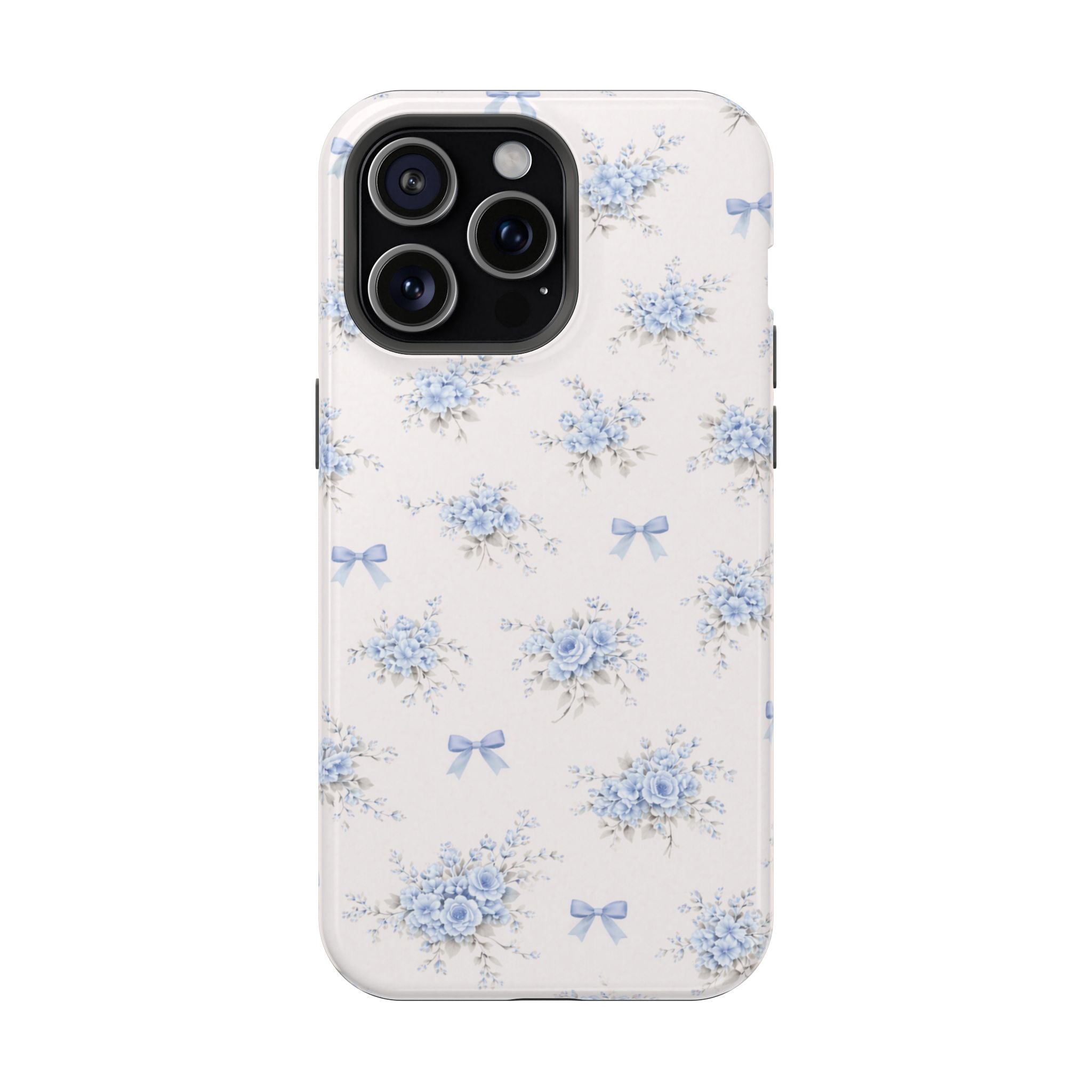 Blue Floral Bouquet iPhone Case | Magnetic Impact-Resistant Case
