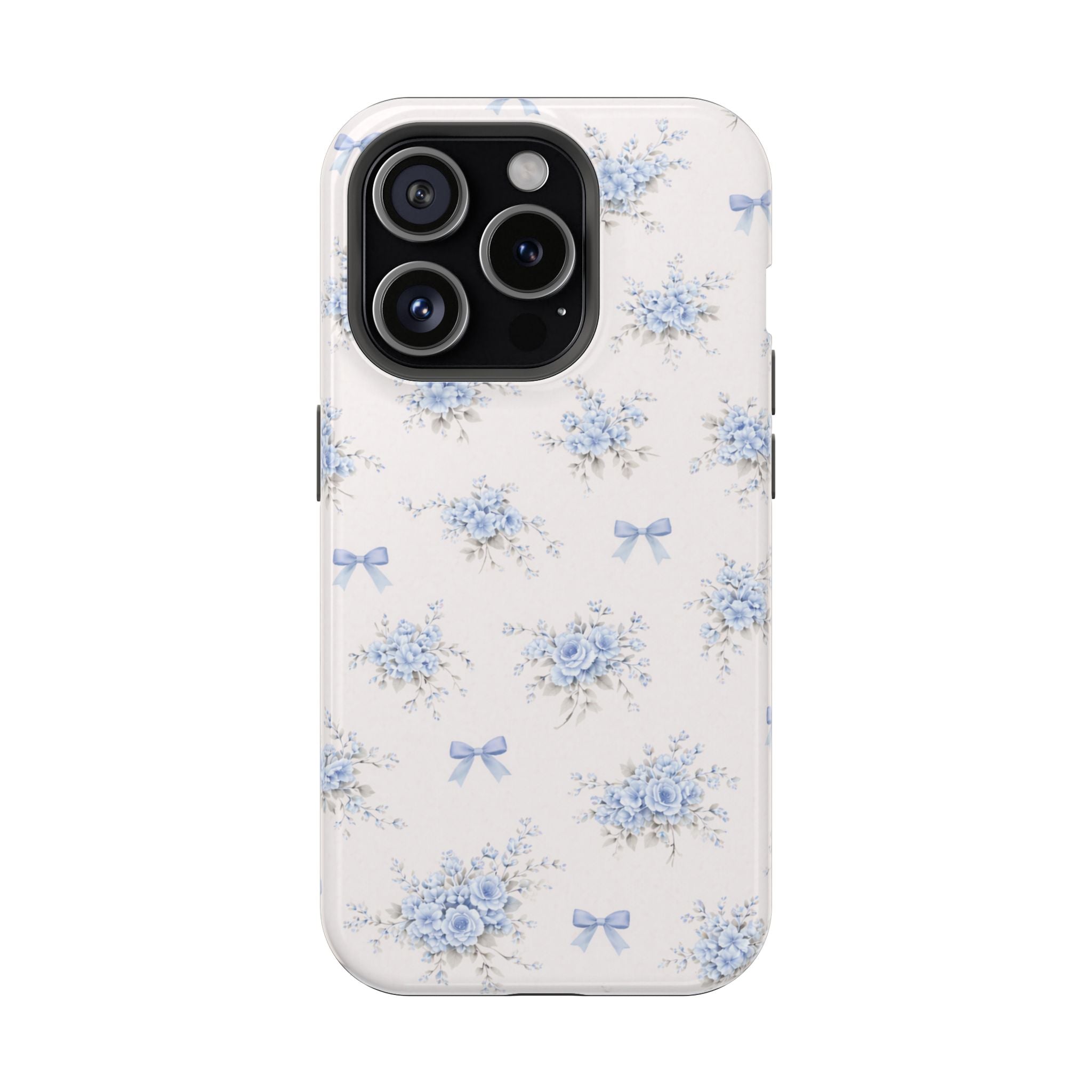 Blue Floral Bouquet iPhone Case | Magnetic Impact-Resistant Case