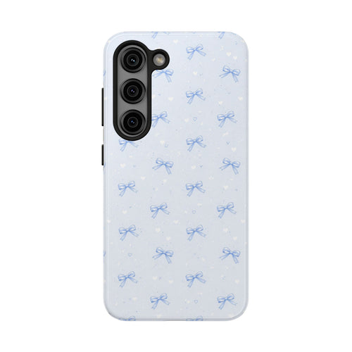 Blue Bow Pattern Phone Case   Samsung Galaxy Tough Phone Cases