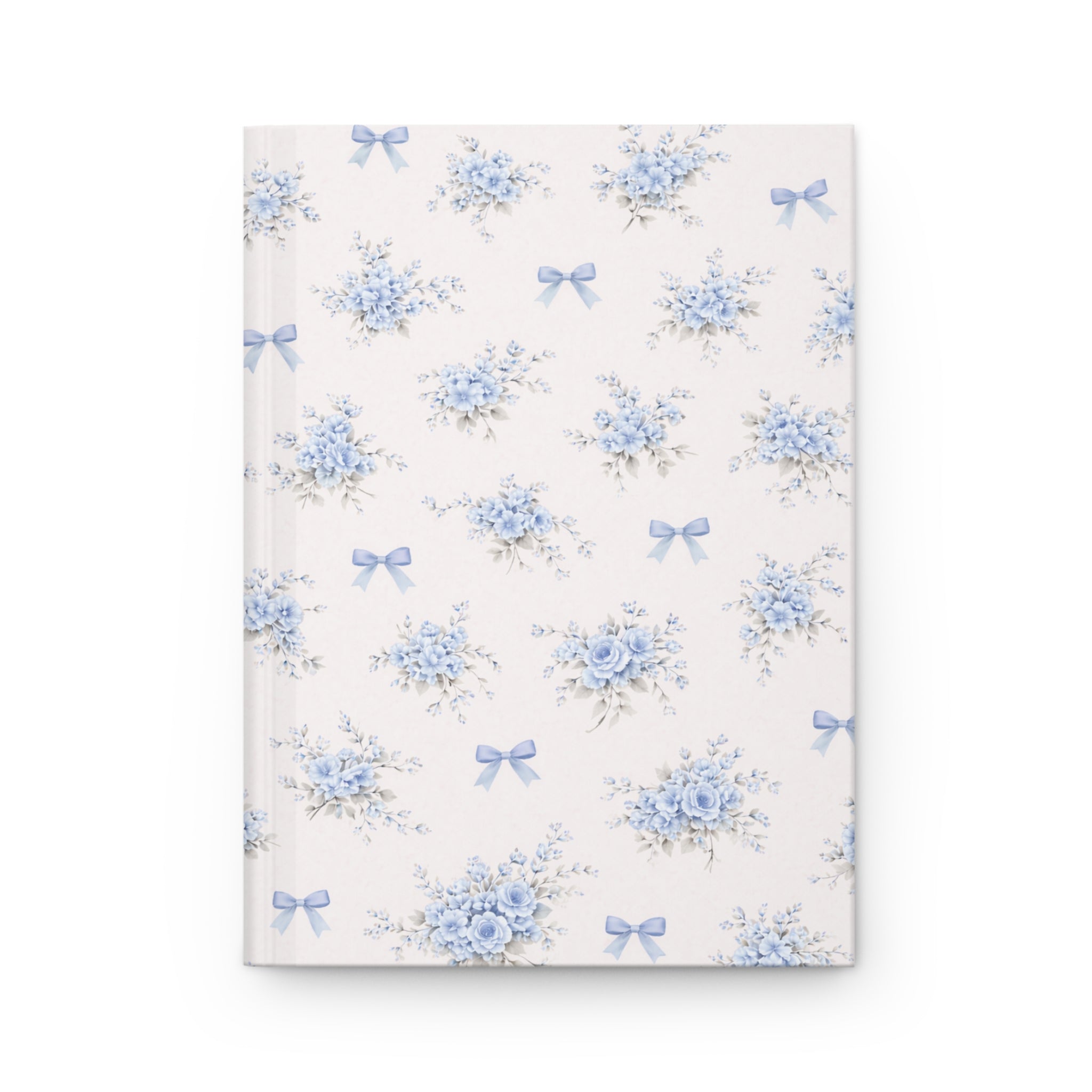 Blue Floral Bouquet Journal | Hardcover Notebook with Ribbon Bows
