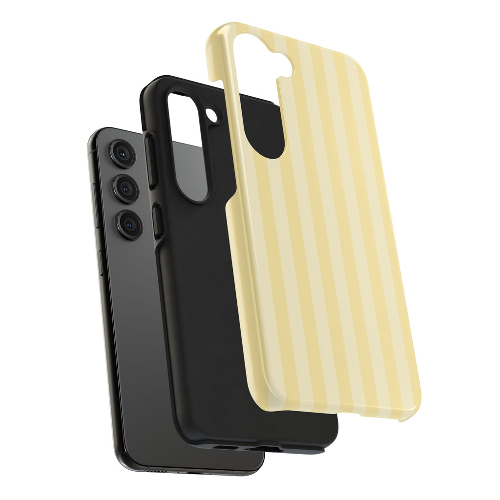 Yellow Stripe Tough Samsung Case - Protective Slim Hard-Shell Phone Cover
