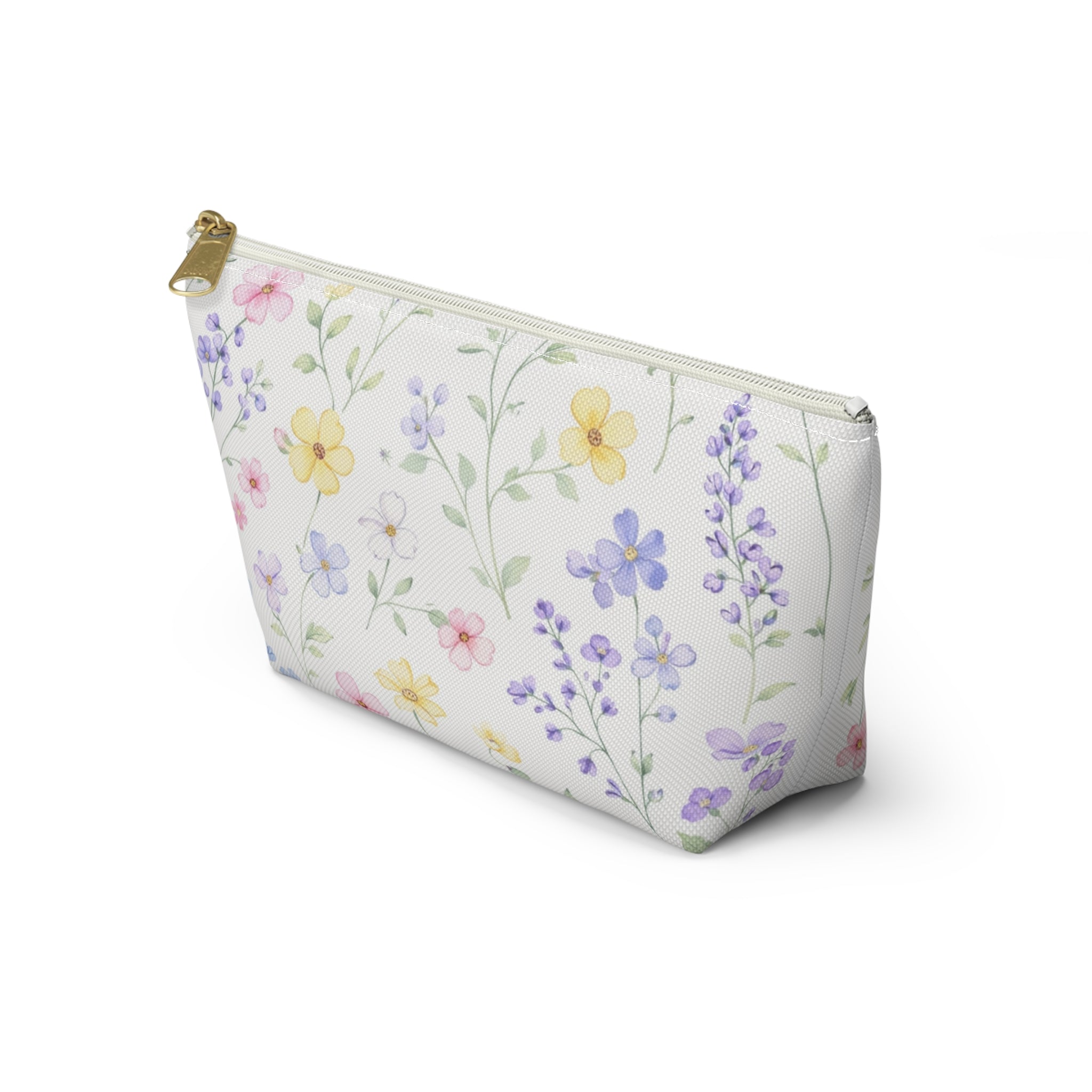 Pastel Wildflower Print Accessory Pouch