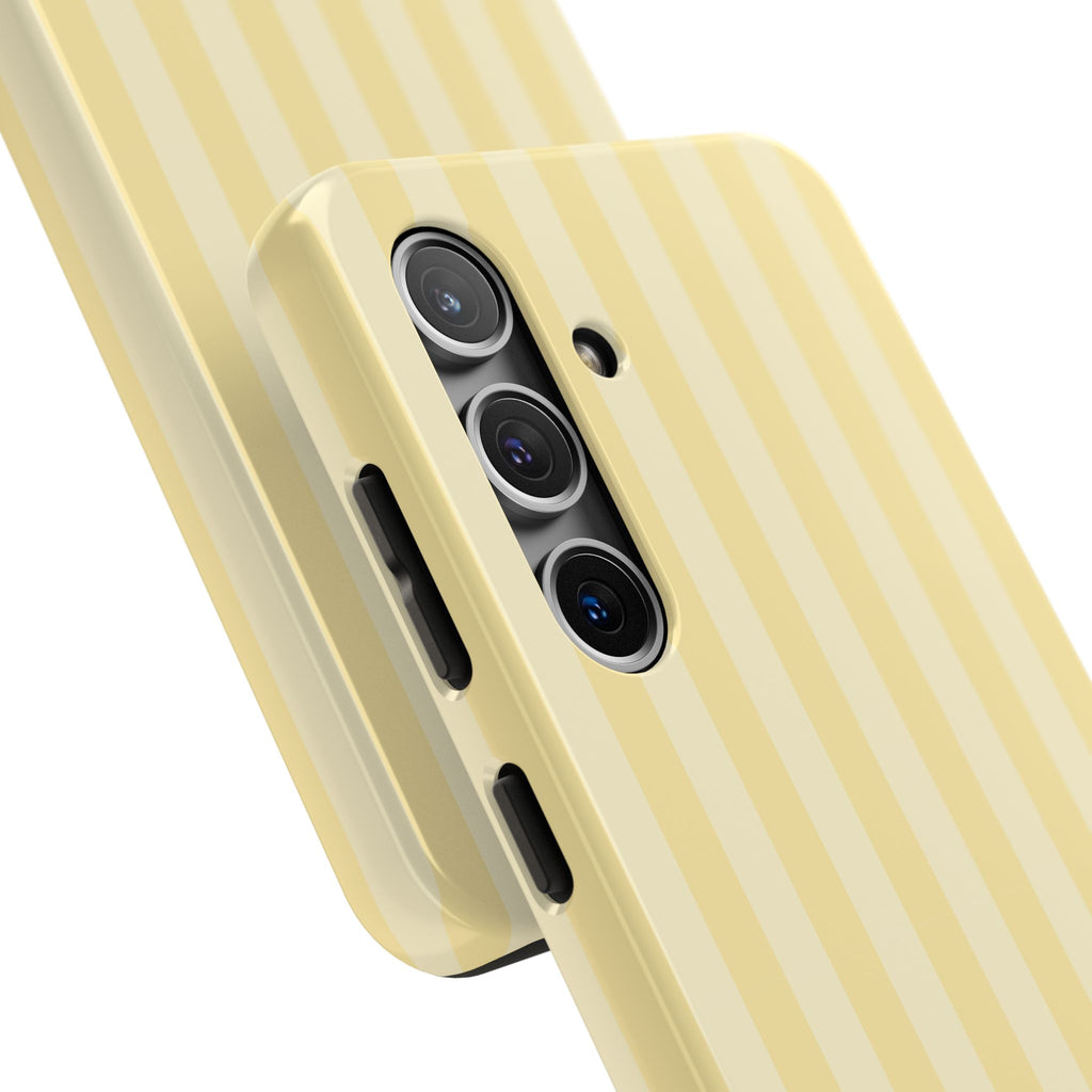 Yellow Stripe Tough Samsung Case - Protective Slim Hard-Shell Phone Cover