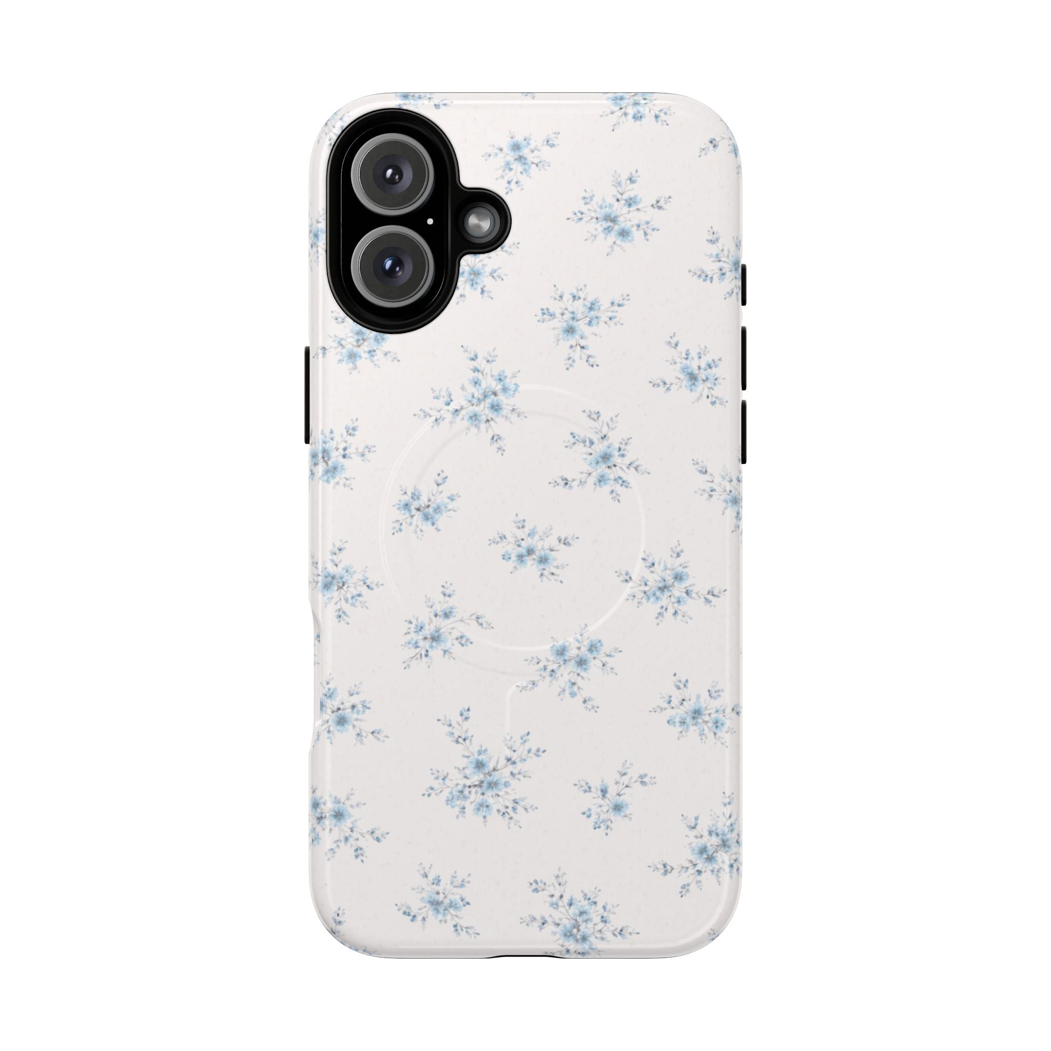 Floral Blue Sprig iPhone Case – MagSafe Compatible