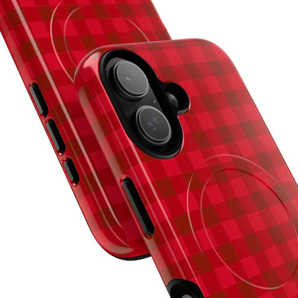 Red Buffalo Plaid iPhone Case – MagSafe Compatible