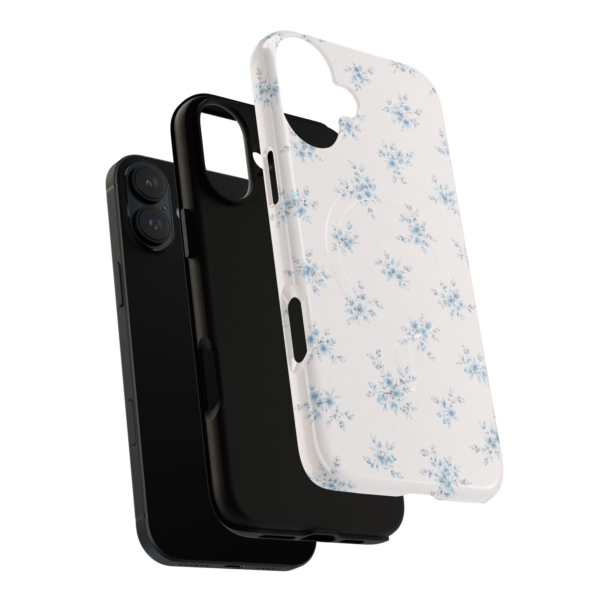 Floral Blue Sprig iPhone Case – MagSafe Compatible