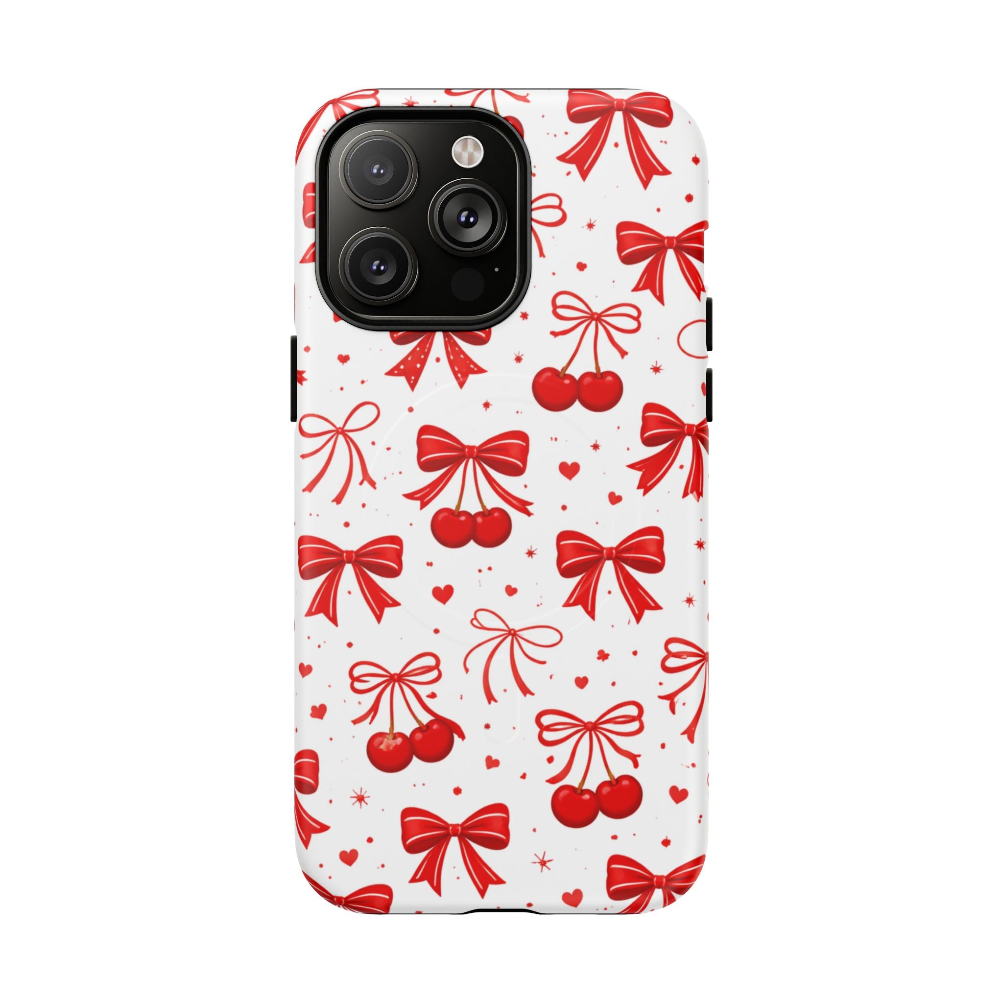Cherry Bow iPhone Case – MagSafe Compatible