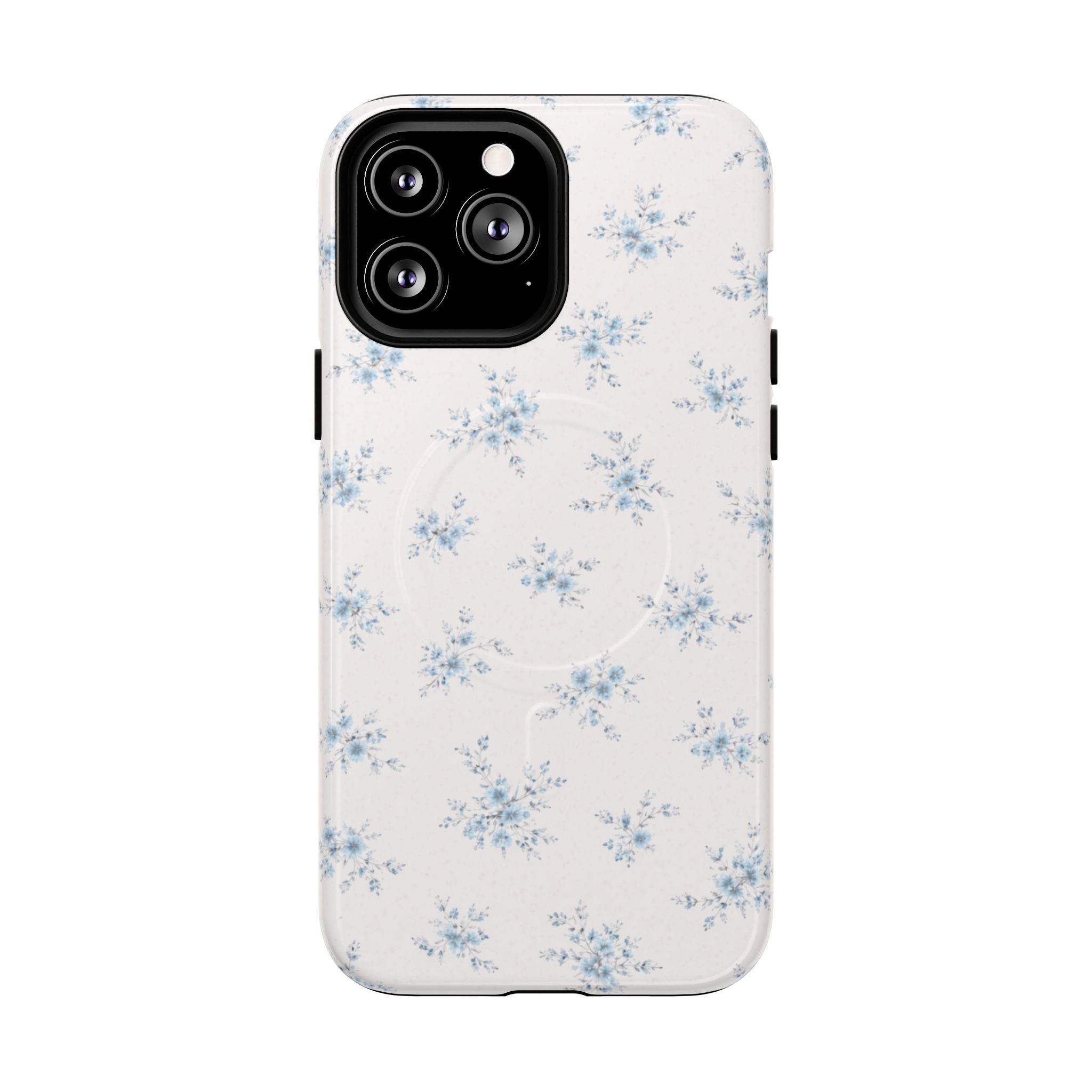 Floral Blue Sprig iPhone Case – MagSafe Compatible