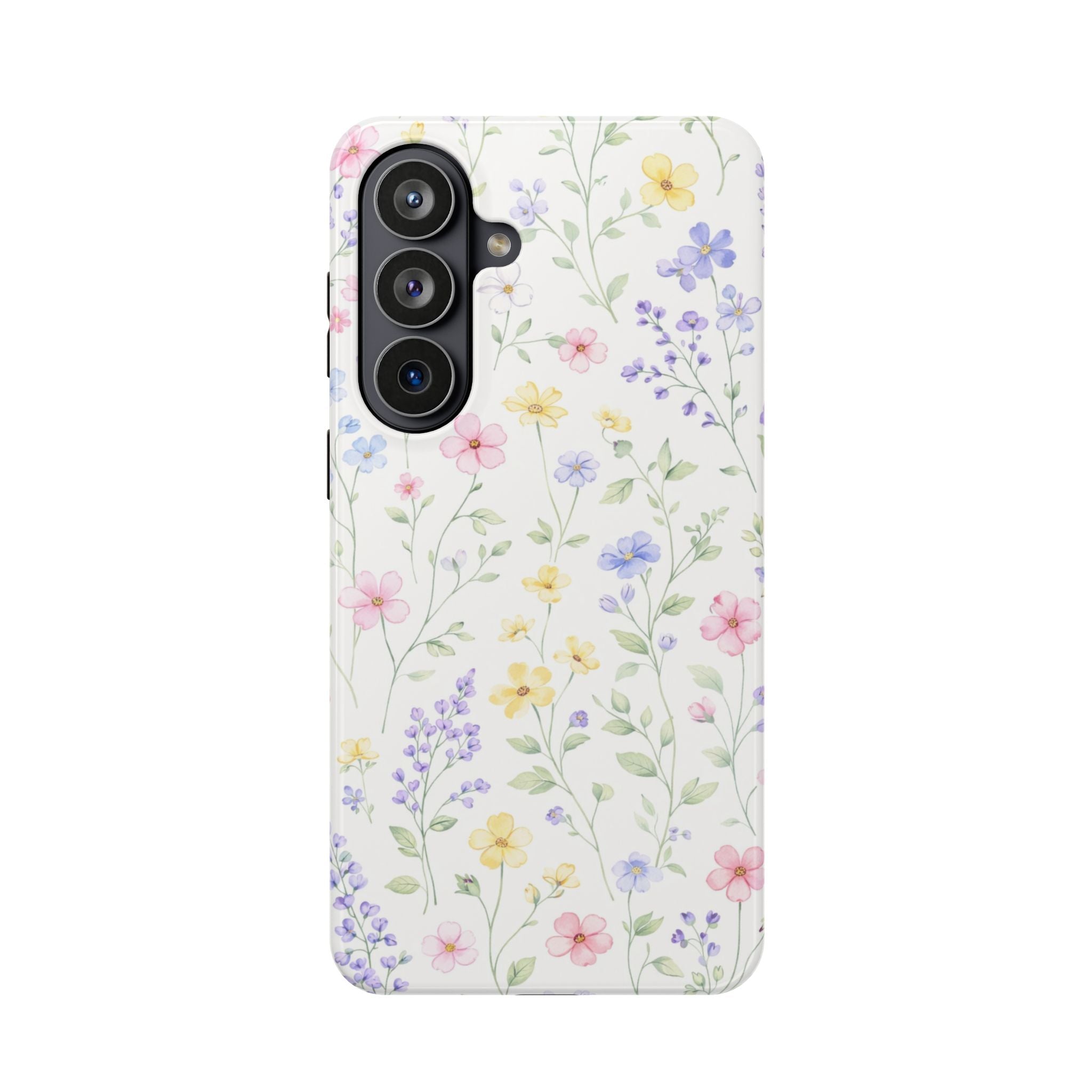 Pastel Wildflower Pattern Samsung Galaxy phone case | floral botanical slim magnetic impact-resistant case