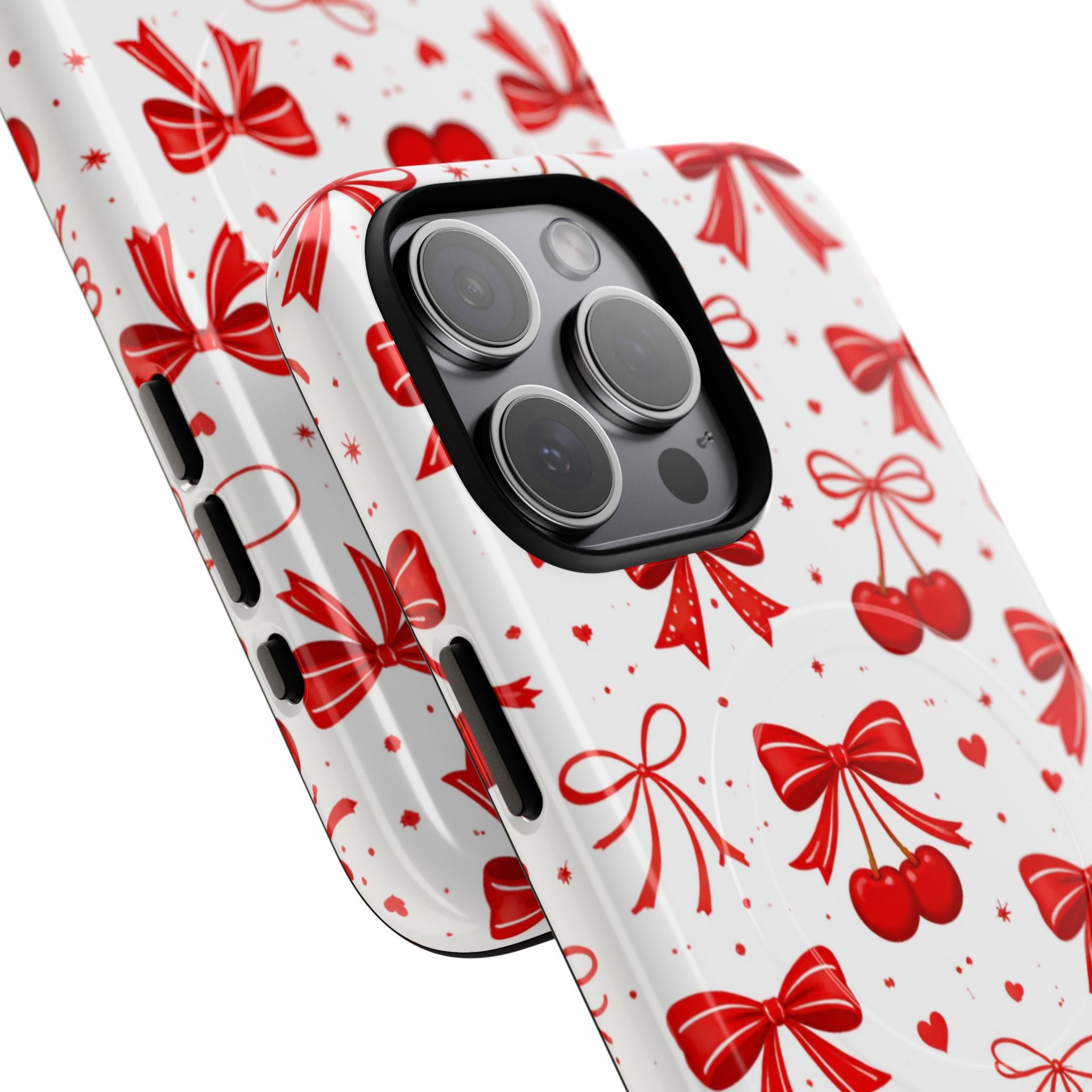 Cherry Bow iPhone Case – MagSafe Compatible