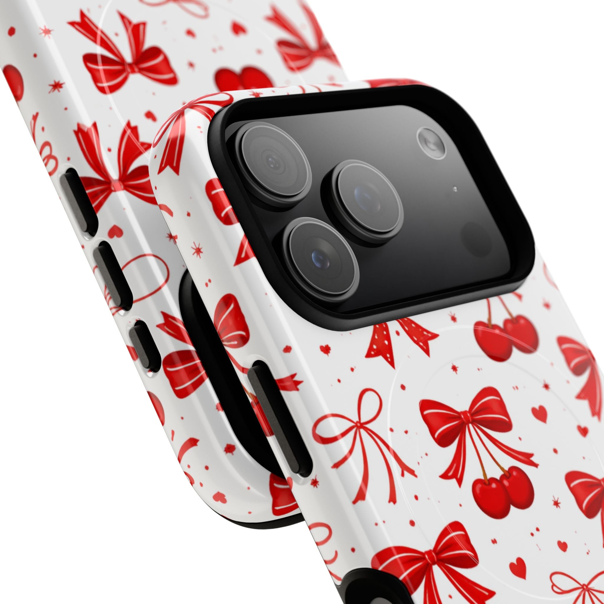Cherry Bow iPhone Case – MagSafe Compatible