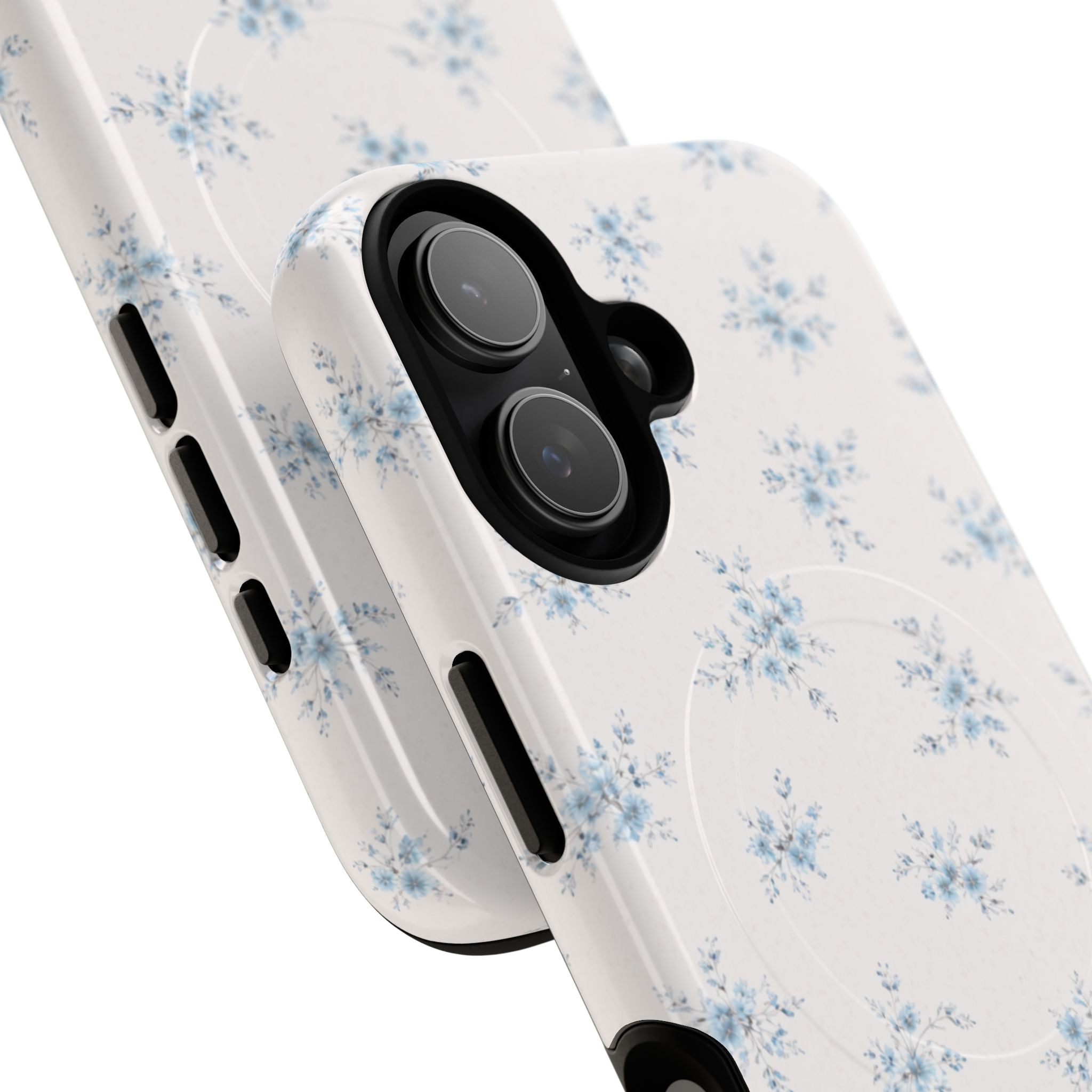 Floral Blue Sprig iPhone Case – MagSafe Compatible
