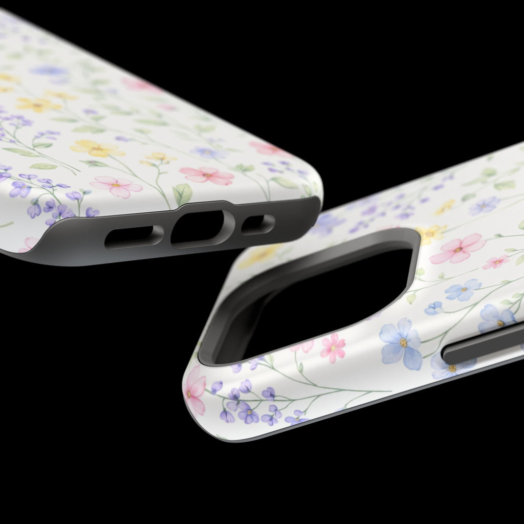 Pastel Wildflower Pattern iPhone Case | Magnetic Impact-Resistant Case