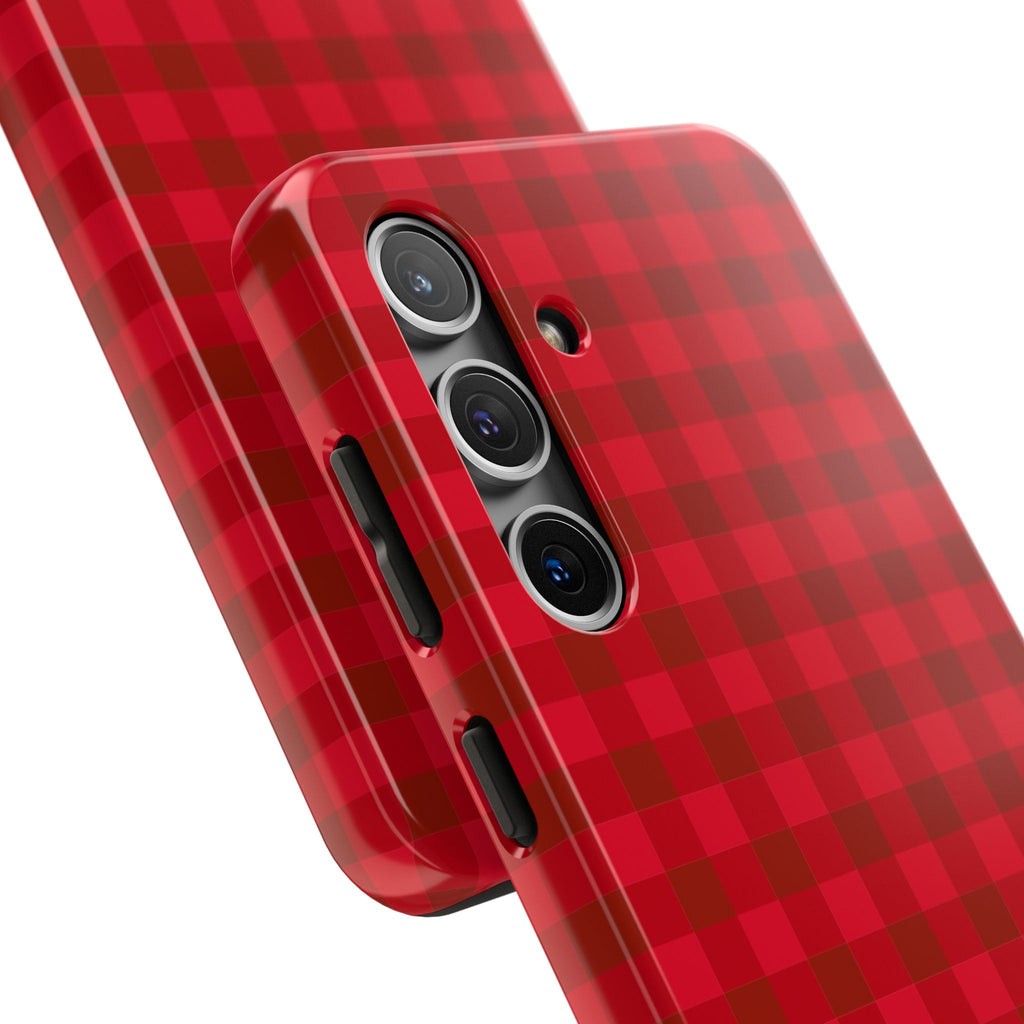 Red Buffalo Plaid Tough Samsung Case - Durable Protective Check Pattern Cover