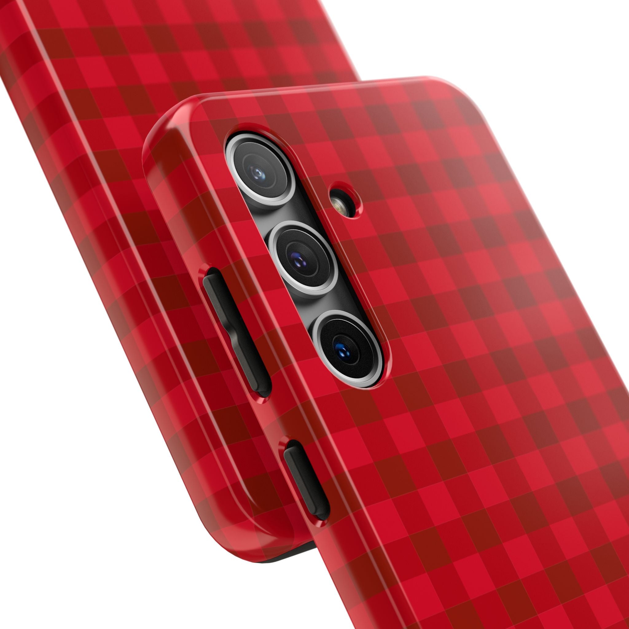 Red Buffalo Plaid Tough Samsung Case - Durable Protective Check Pattern Cover