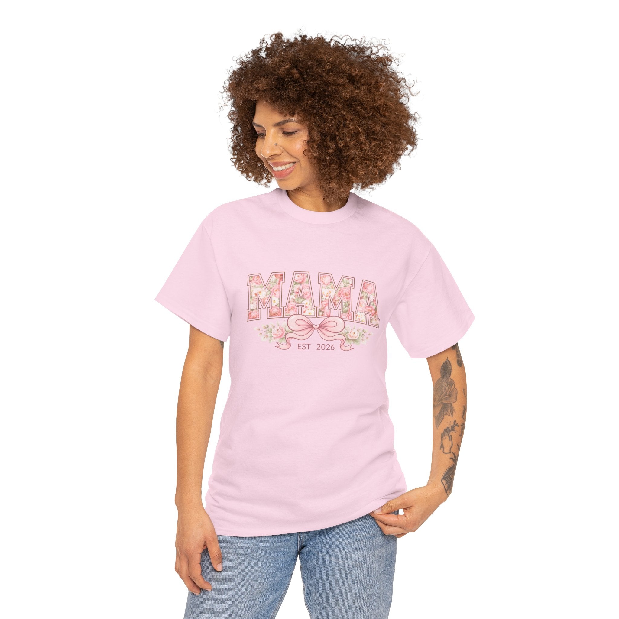 Mama Est. 2024 Floral T-Shirt — Mother's Day New Mom Gift