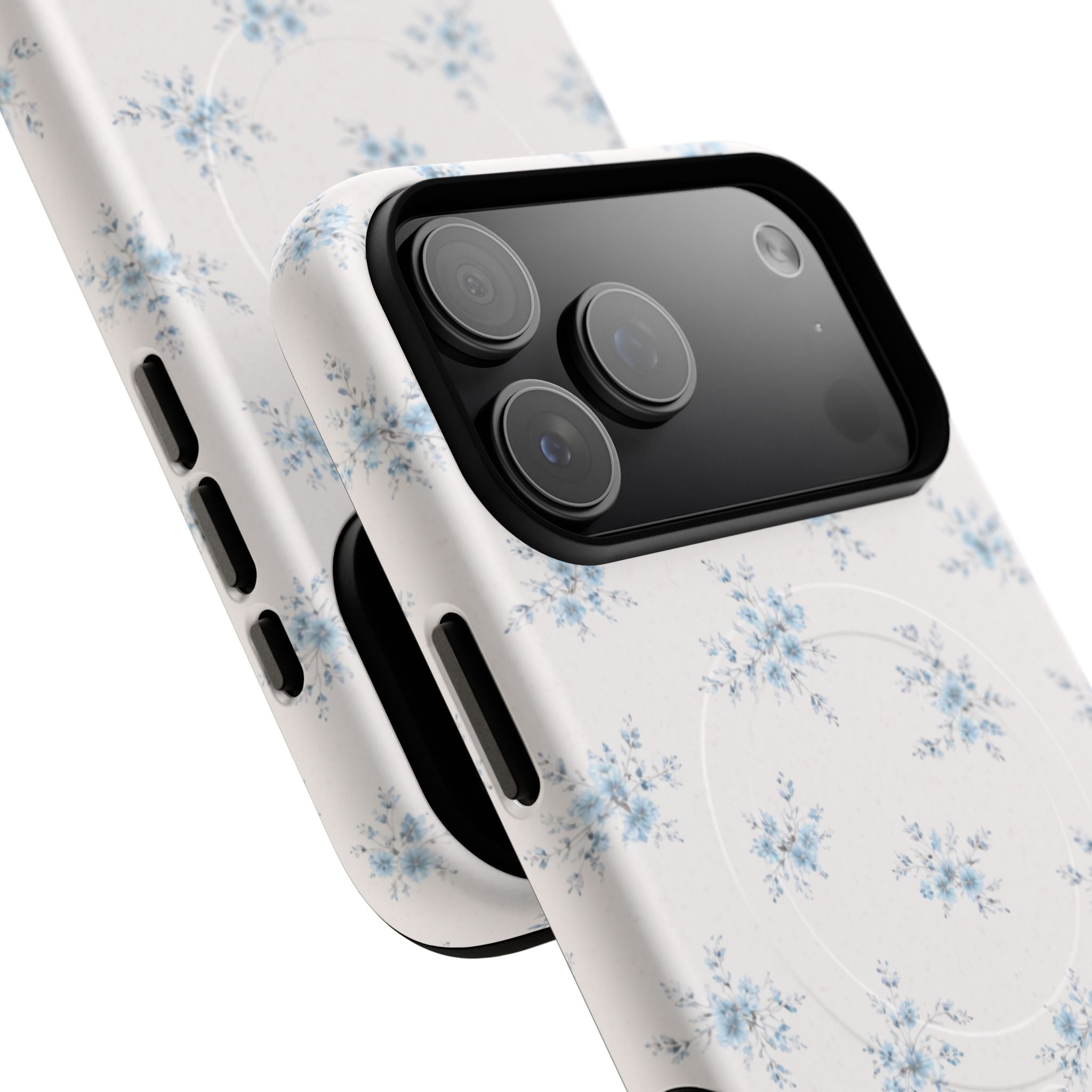 Floral Blue Sprig iPhone Case – MagSafe Compatible