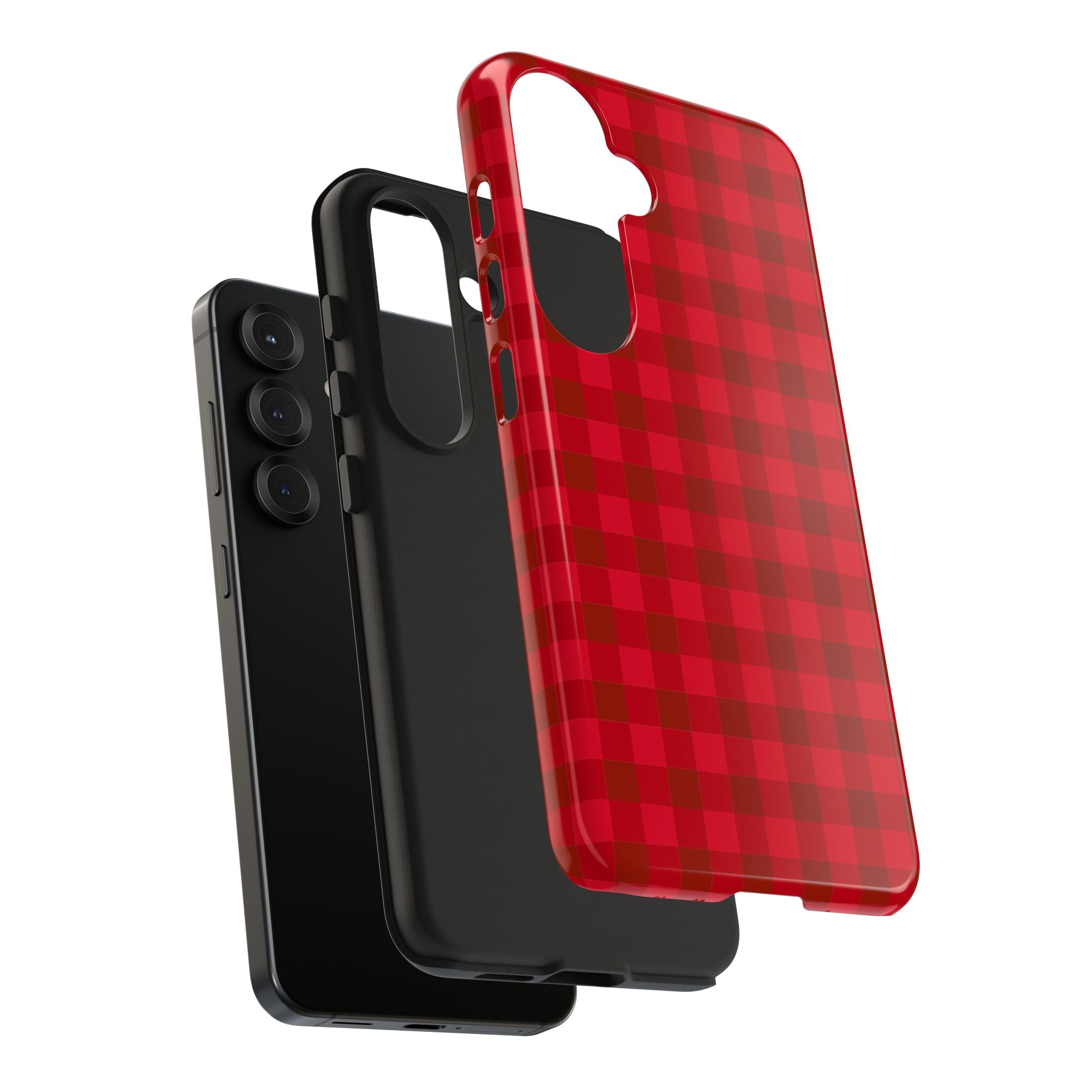 Red Buffalo Plaid Tough Samsung Case - Durable Protective Check Pattern Cover