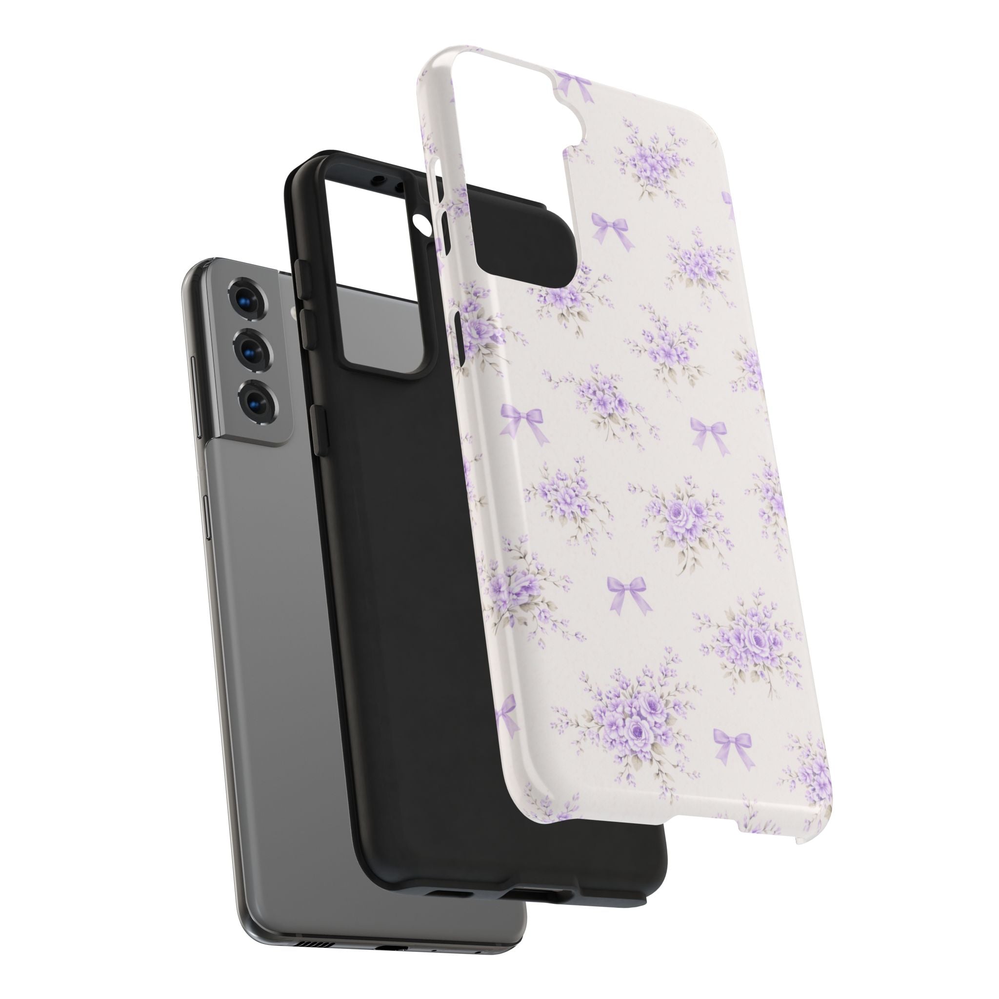 Lilac Floral Bouquet Samsung Galaxy  Phone Case | Tough Phone Case